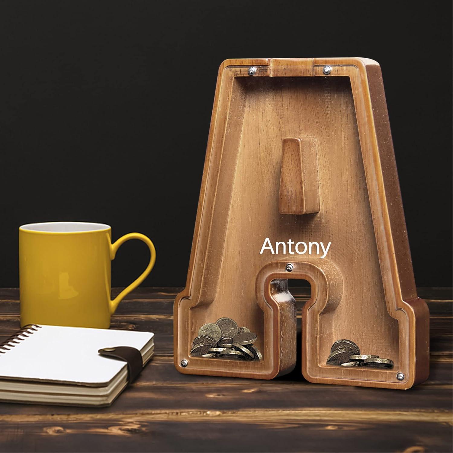 Alcancía Personalizada de Madera AORCMITN 23 cm para Niños