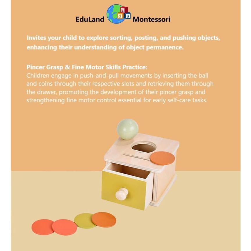 Banco de Ahorros EduLand 2 en 1 Montessori para Niños 3-6 Años