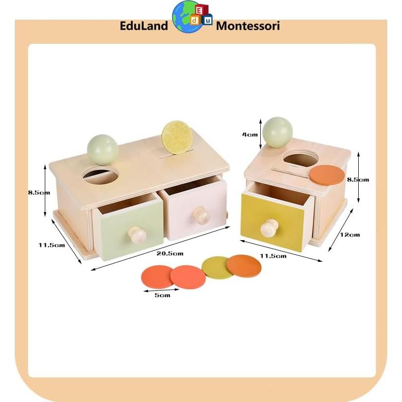 Banco de Ahorros EduLand 2 en 1 Montessori para Niños 3-6 Años