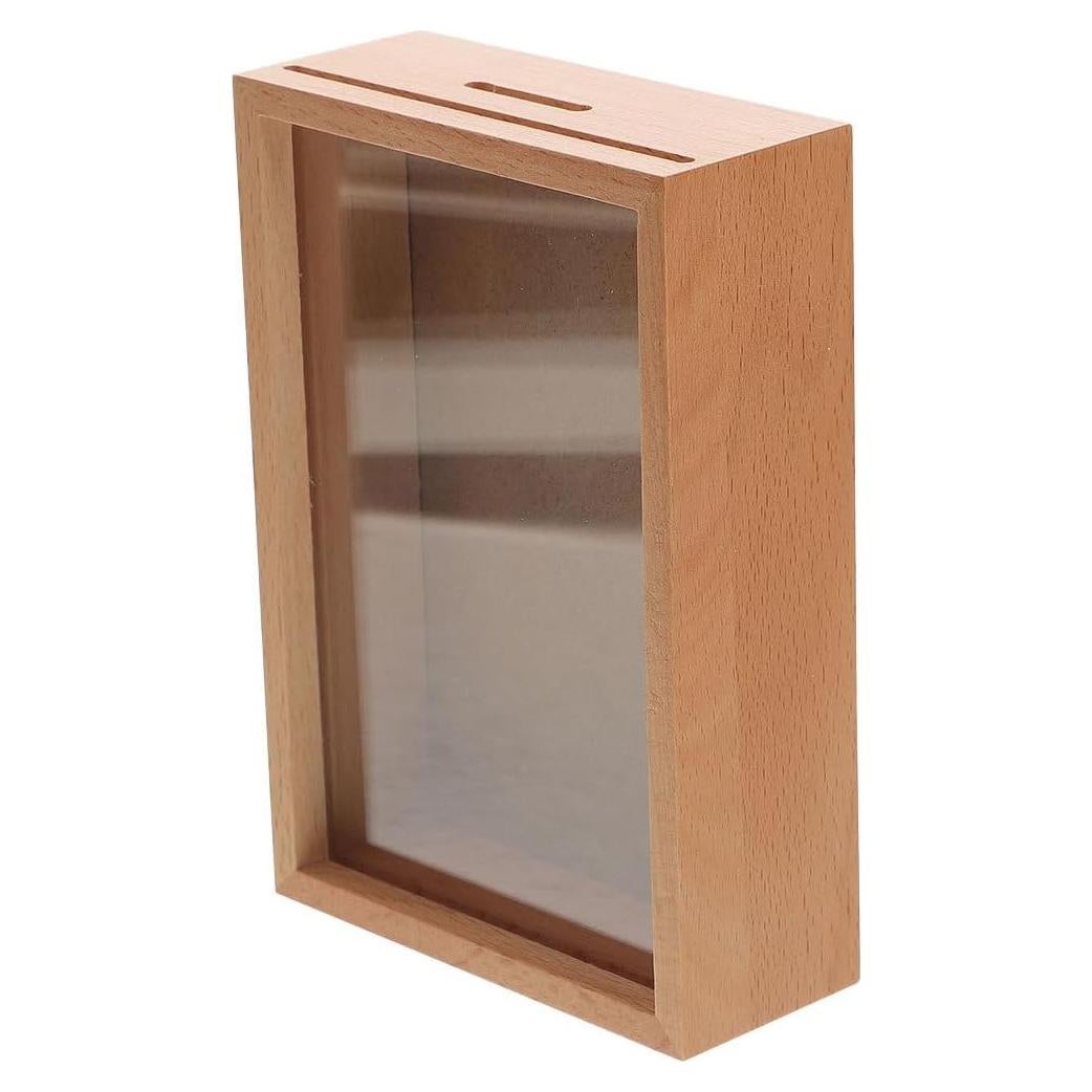 Hucha de Madera OKUMEYR con Marco de Fotos 13.39 cm