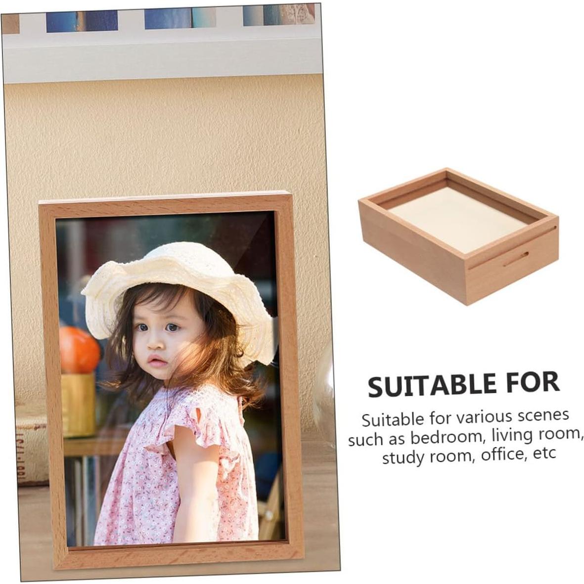 Hucha de Madera OKUMEYR con Marco de Fotos 13.39 cm