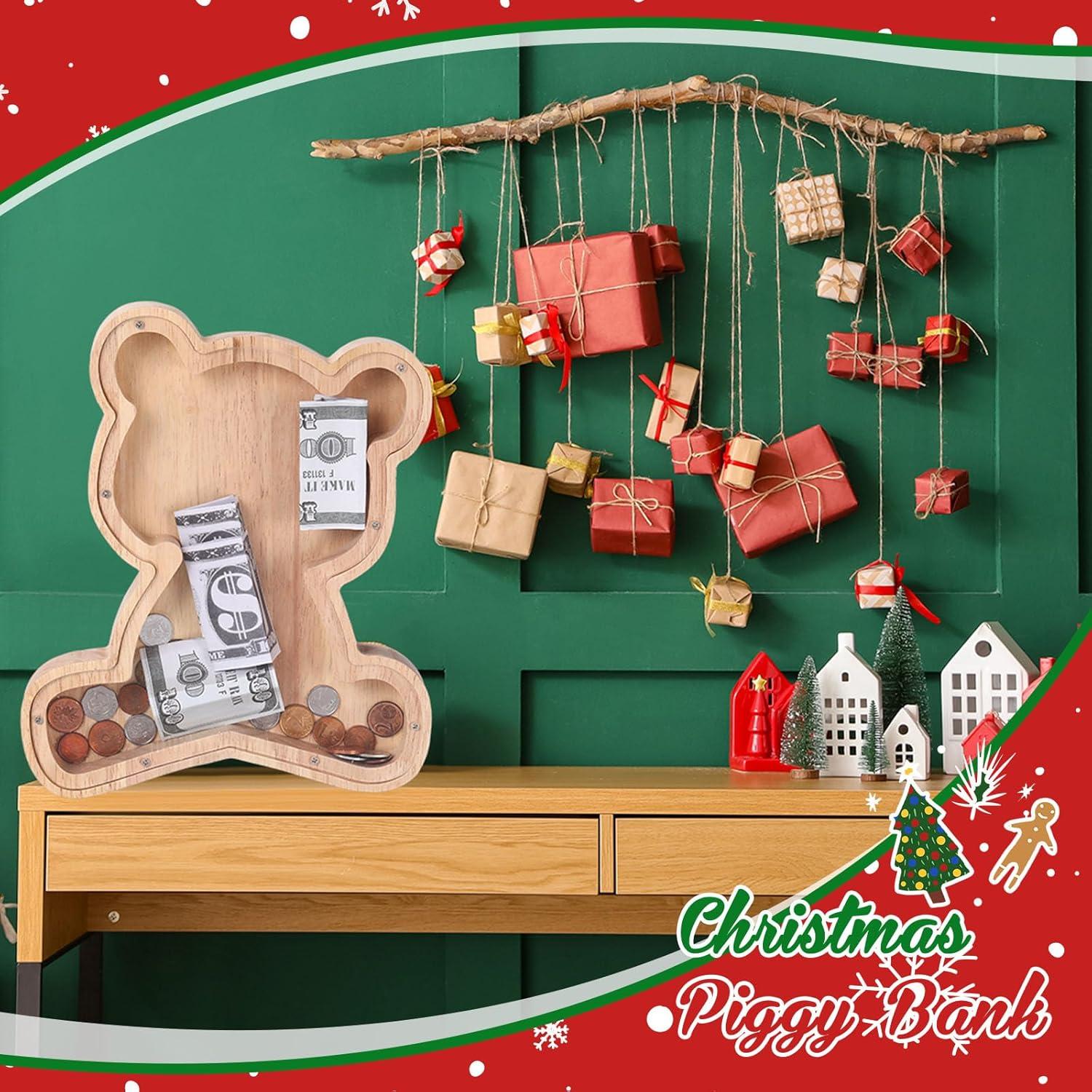 Hucha de Madera Oso Tioncy 25 cm con Destornillador Acrílico