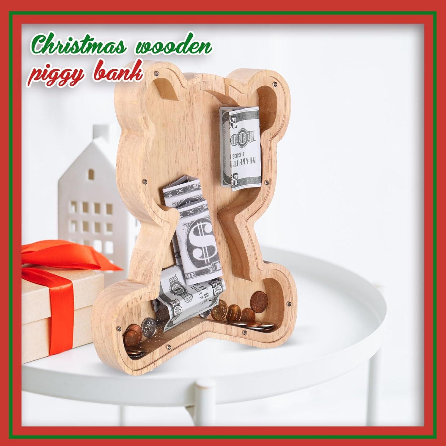 Hucha de Madera Oso Tioncy 25 cm con Destornillador Acrílico