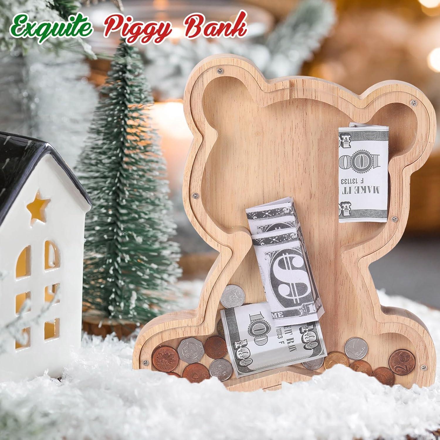 Hucha de Madera Oso Tioncy 25 cm con Destornillador Acrílico