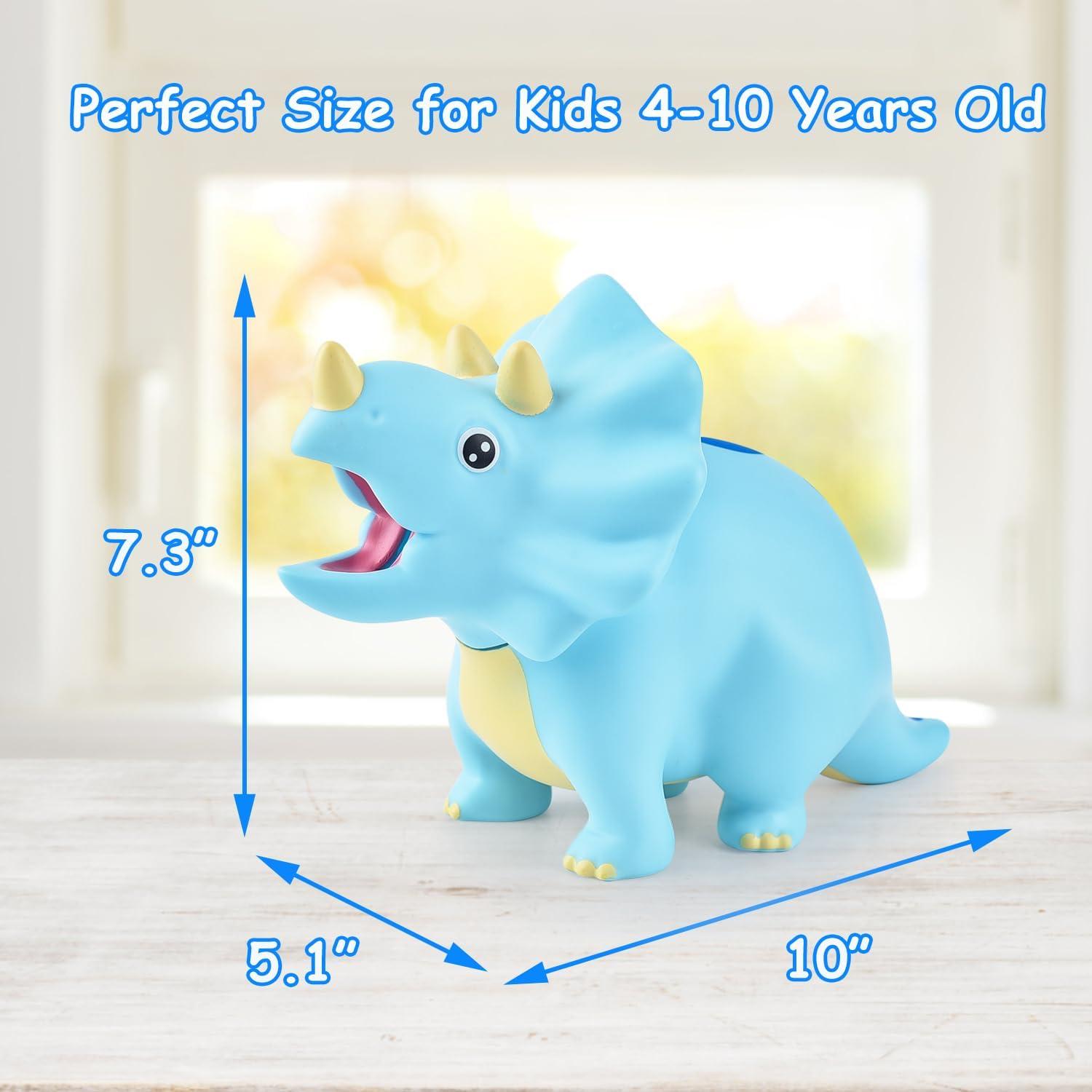 Hucha de Dinosaurio Azul Irrompible para Niños 25.4cm