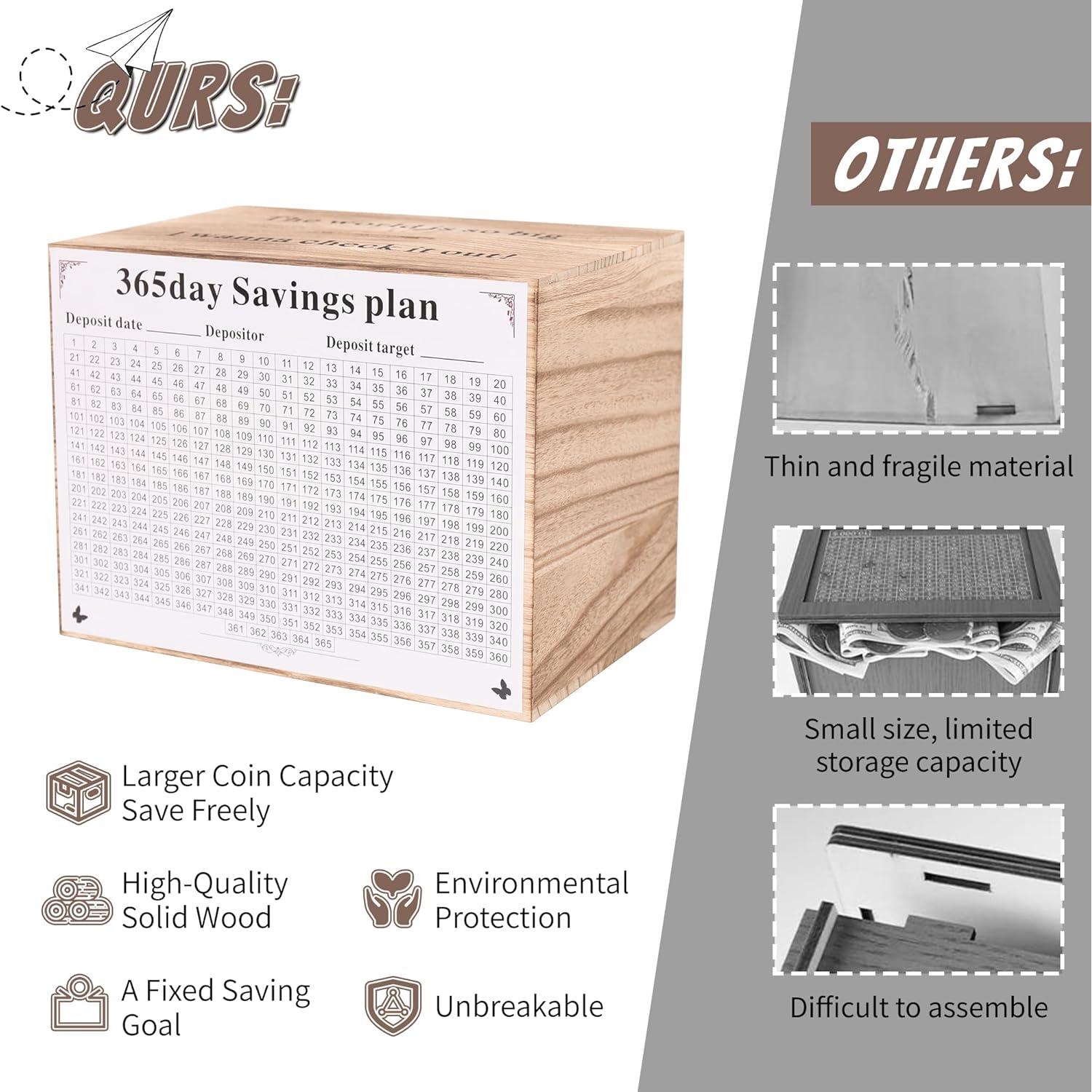 Hucha de Madera Irrompible Shandongchuangxin 25x15x18 cm