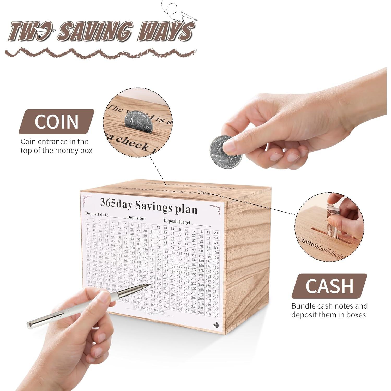 Hucha de Madera Irrompible Shandongchuangxin 25x15x18 cm