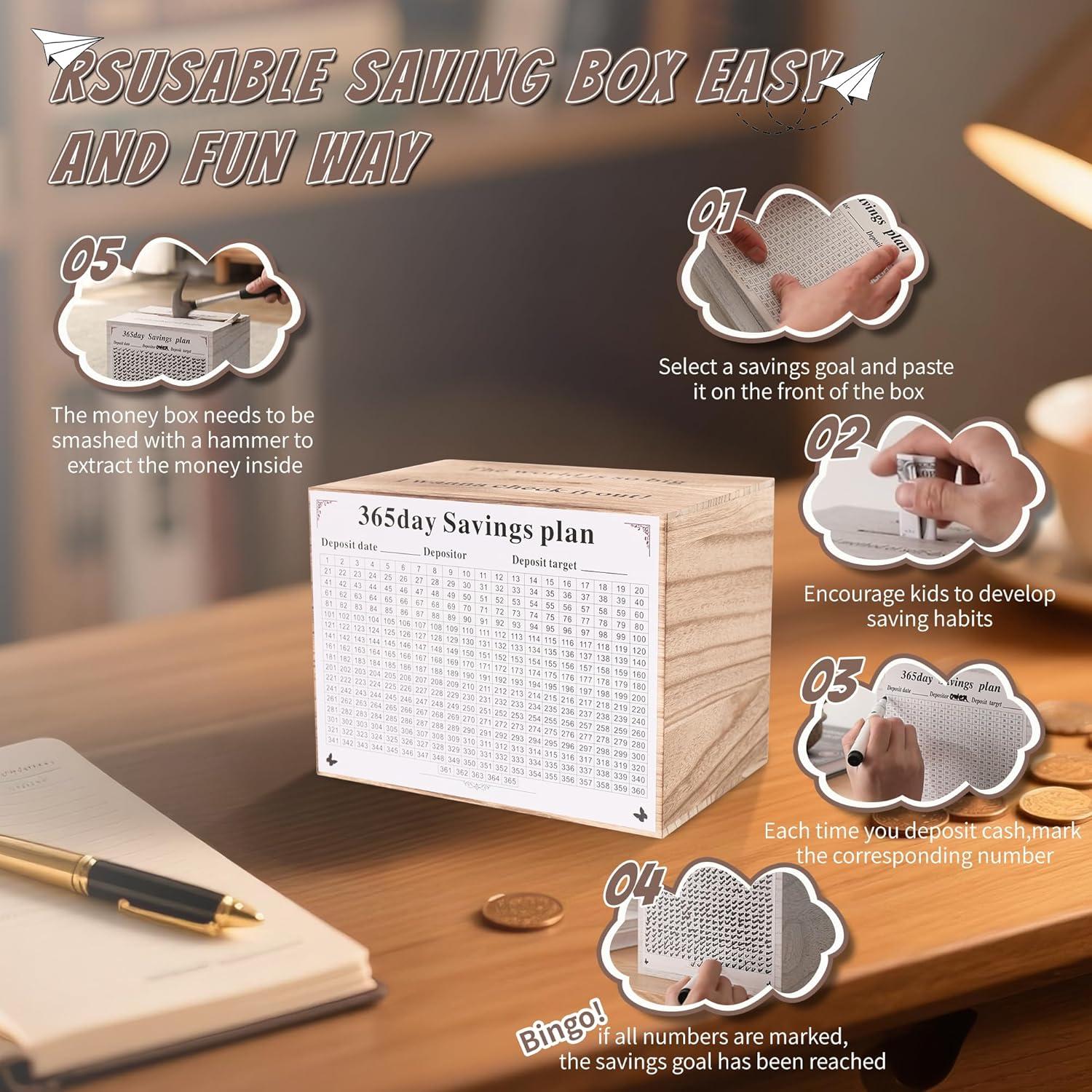 Hucha de Madera Irrompible Shandongchuangxin 25x15x18 cm