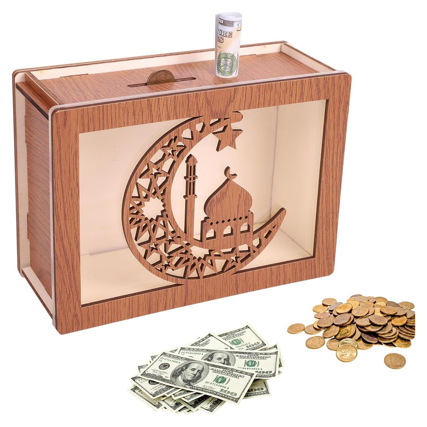 Hucha de Madera para Ahorro con Objetivo 1000 - Dong Yang