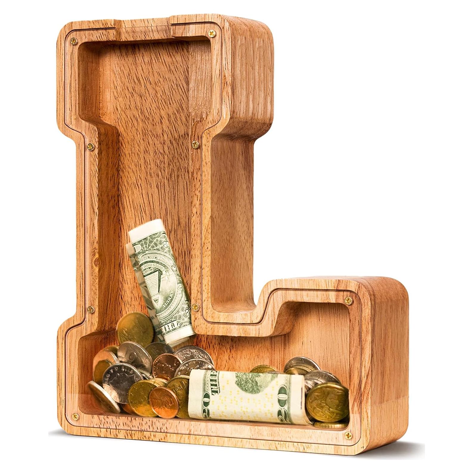 Alcancía de Madera Personalizada ELX 22.86 cm para Niños