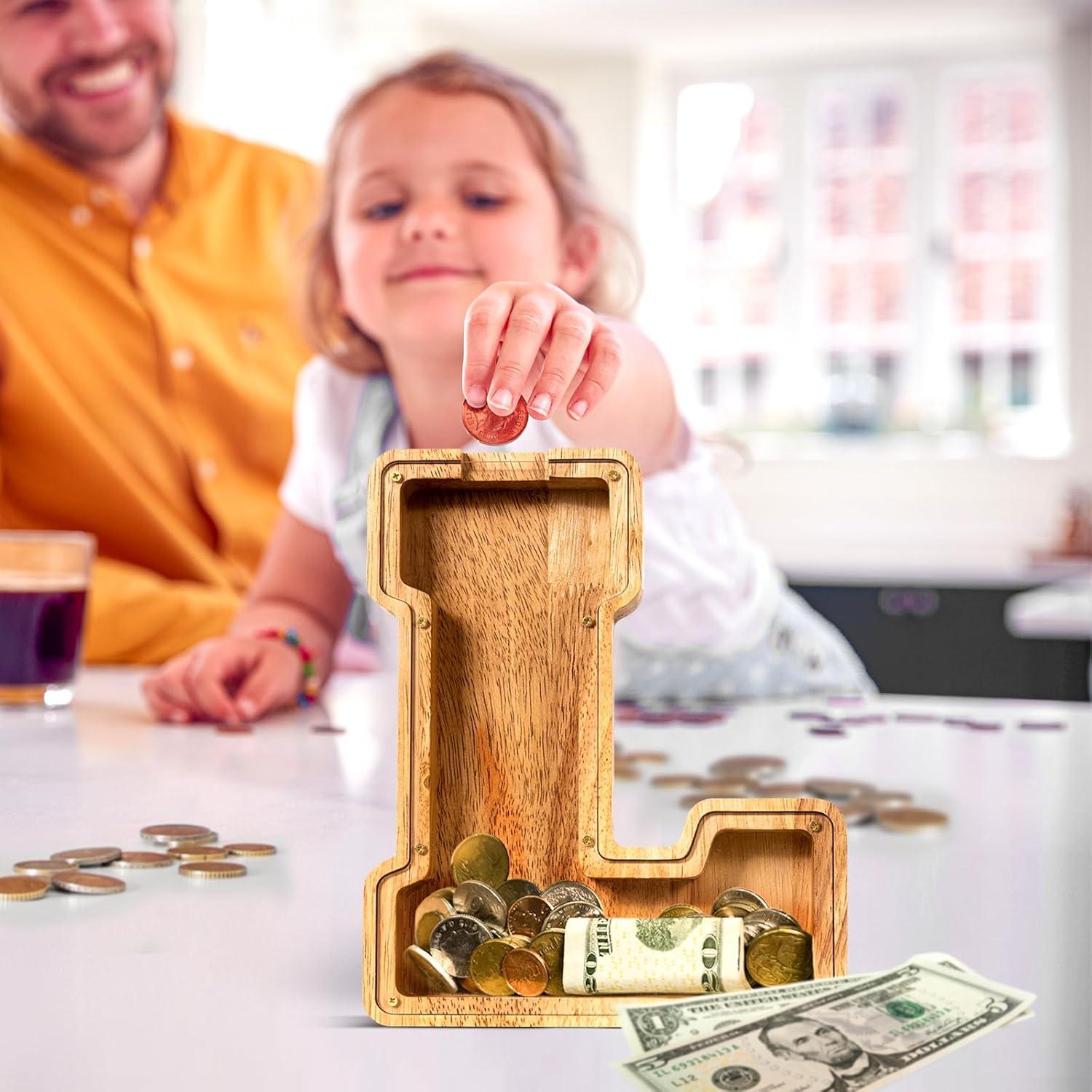 Alcancía de Madera Personalizada ELX 22.86 cm para Niños