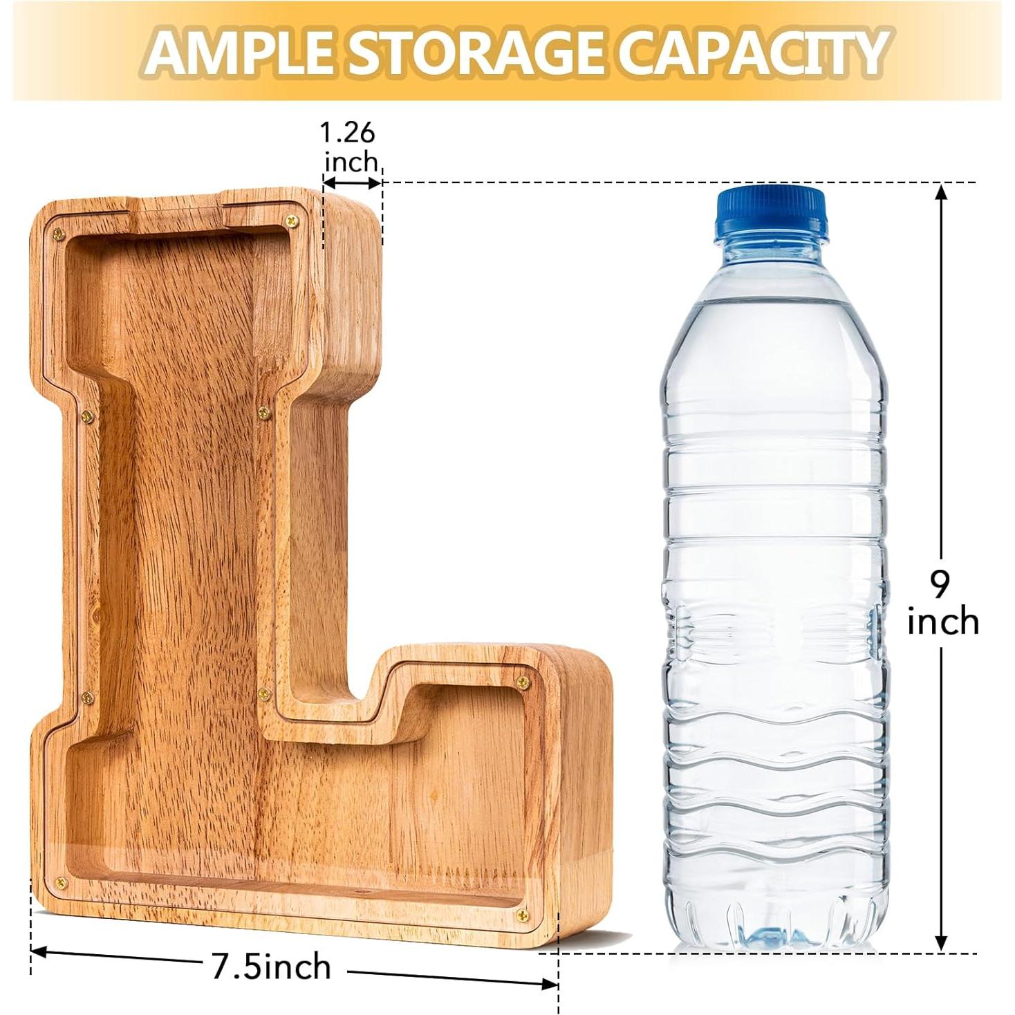 Alcancía de Madera Personalizada ELX 22.86 cm para Niños