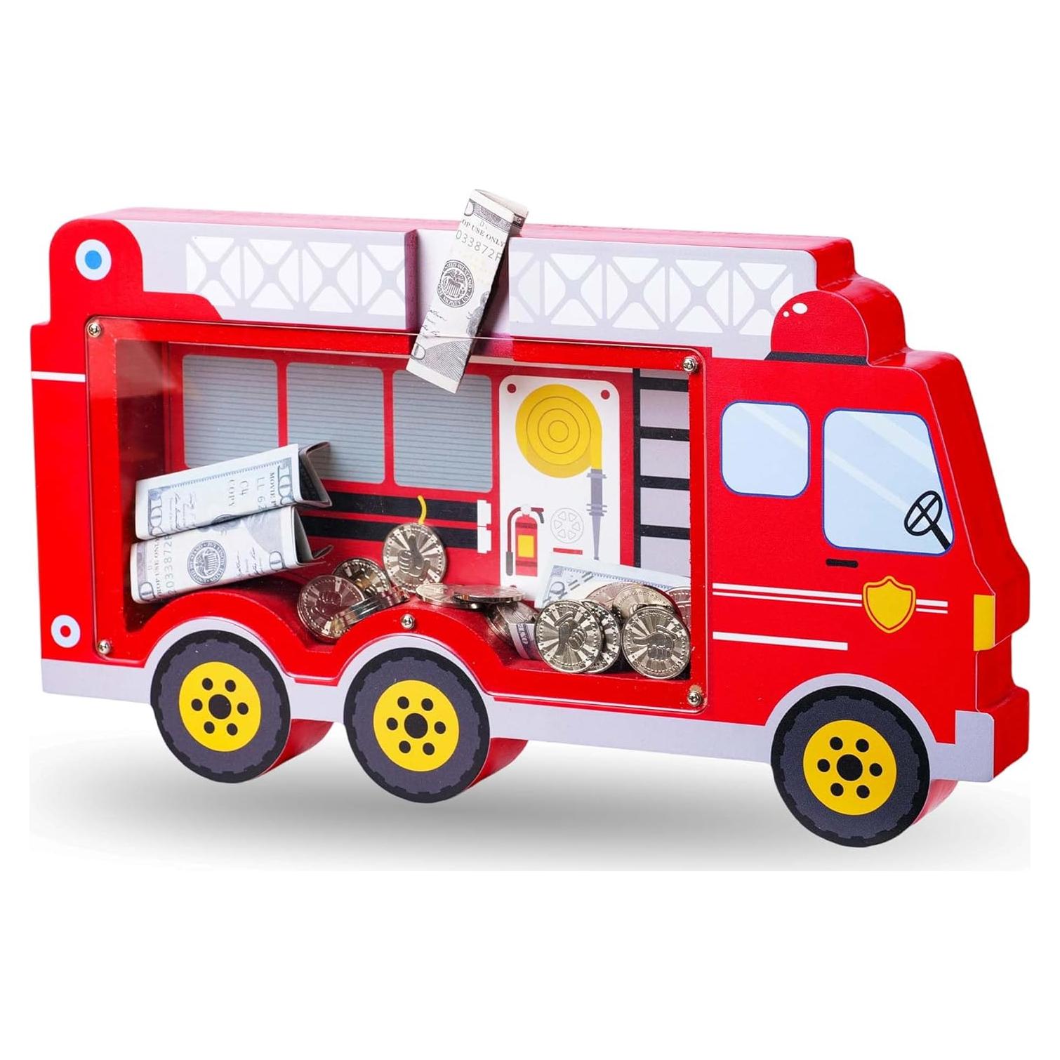 Hucha de Madera Camión de Bomberos Boalord 1.4 kg