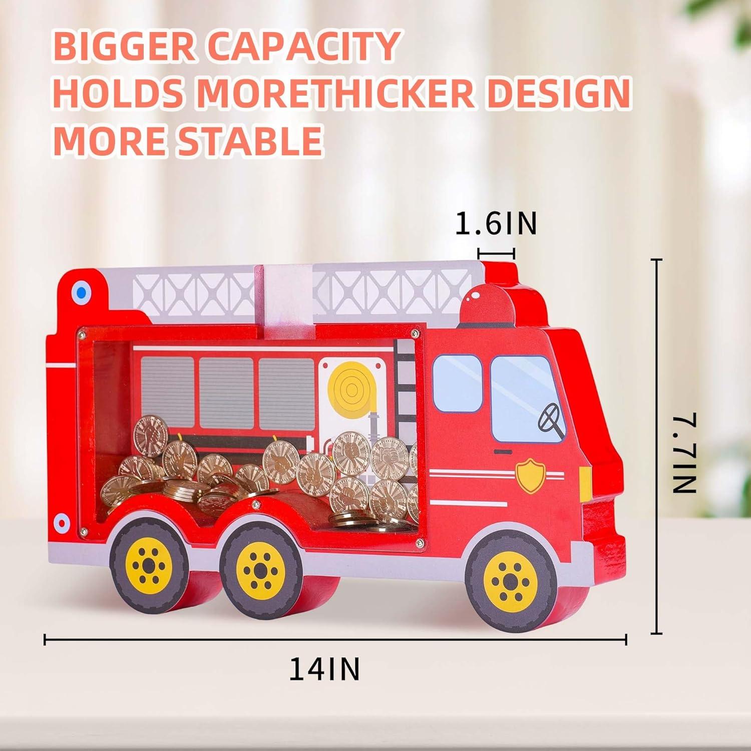 Hucha de Madera Camión de Bomberos Boalord 1.4 kg