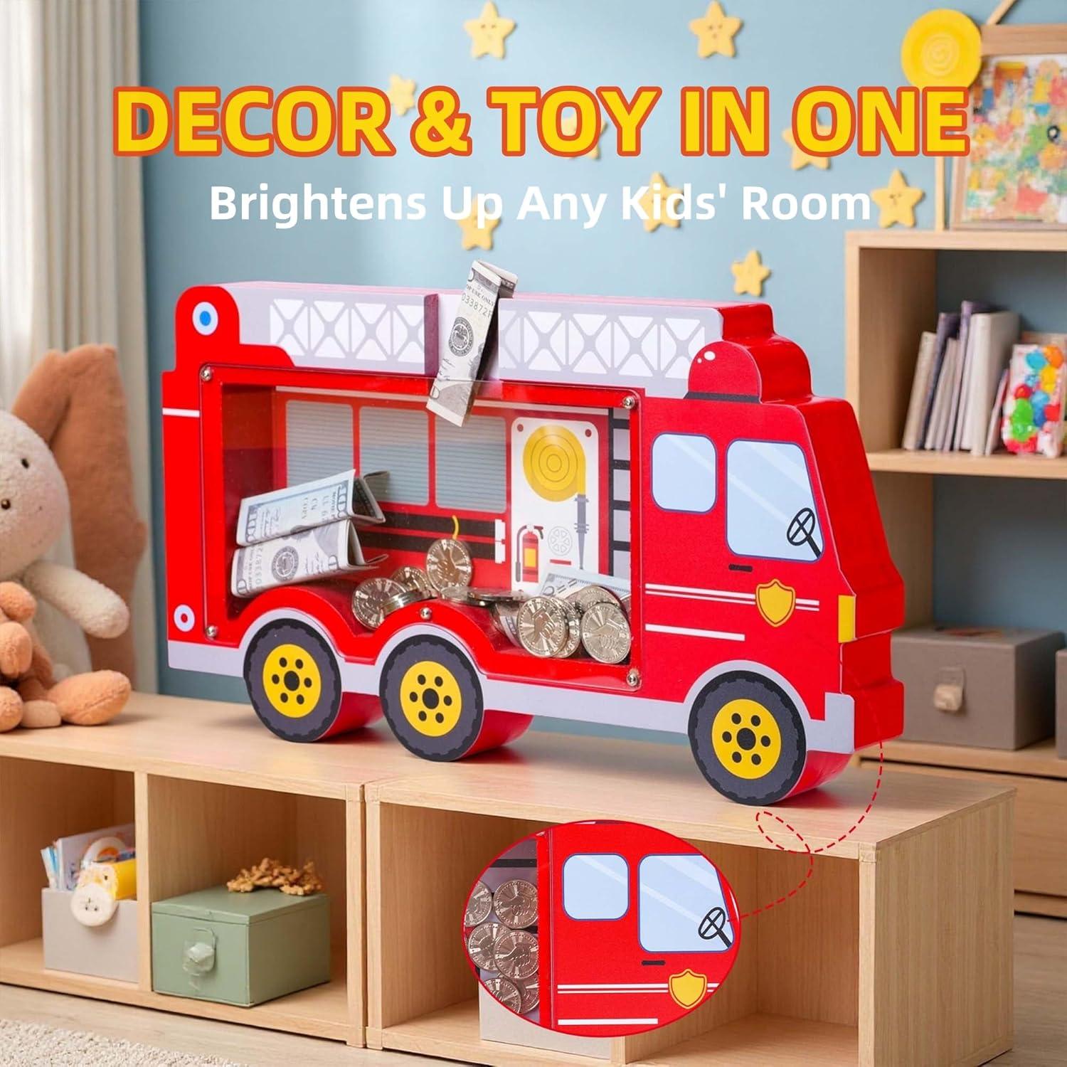 Hucha de Madera Camión de Bomberos Boalord 1.4 kg
