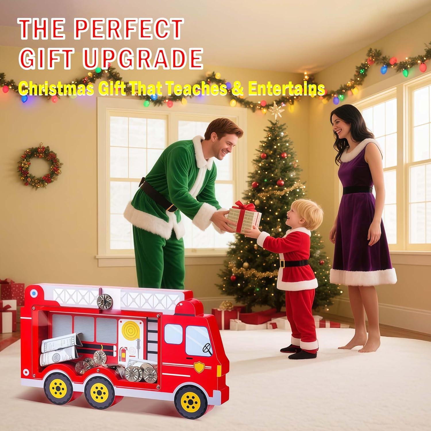 Hucha de Madera Camión de Bomberos Boalord 1.4 kg