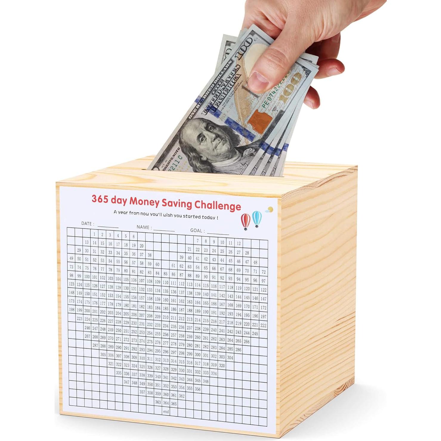 Banco de Ahorro HCHANGEN de Madera Natural 12 cm