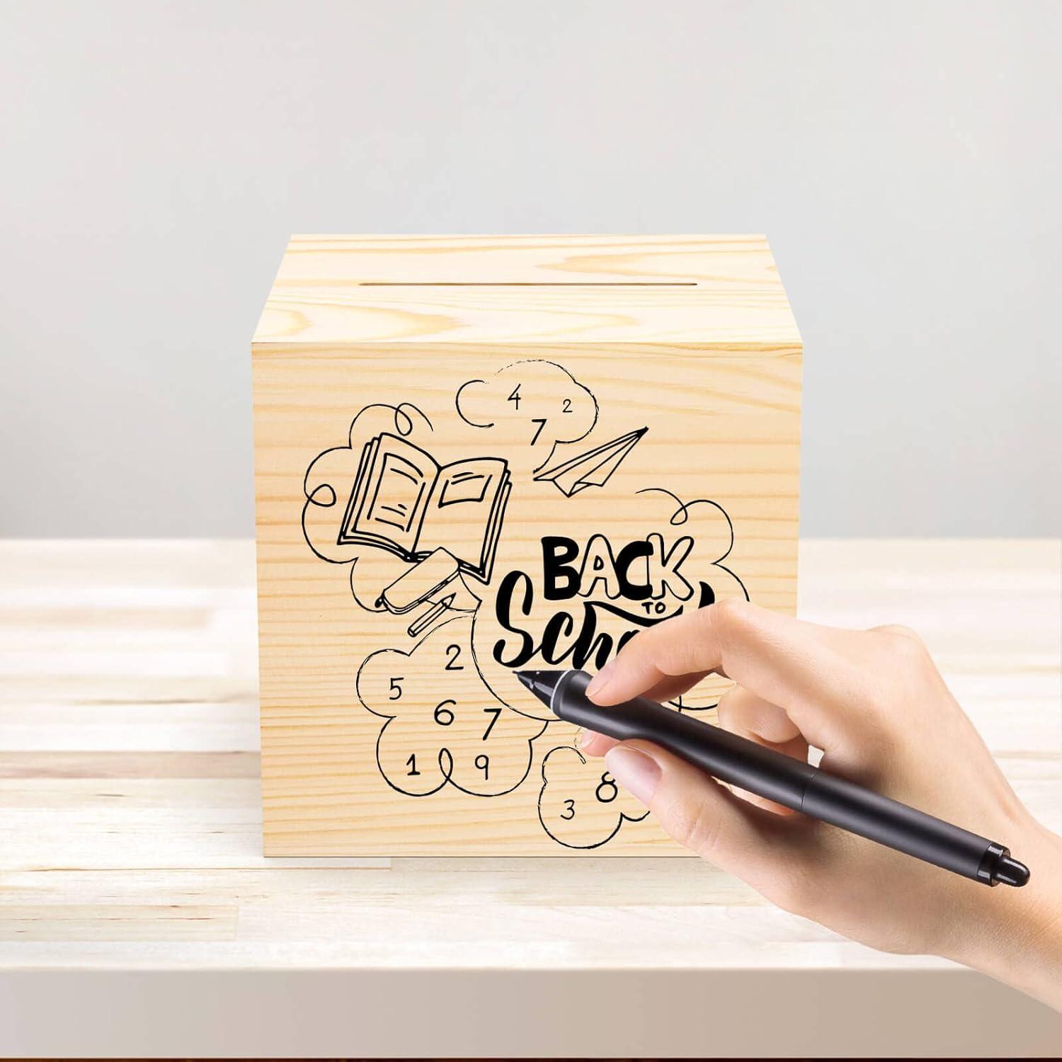 Banco de Ahorro HCHANGEN de Madera Natural 12 cm