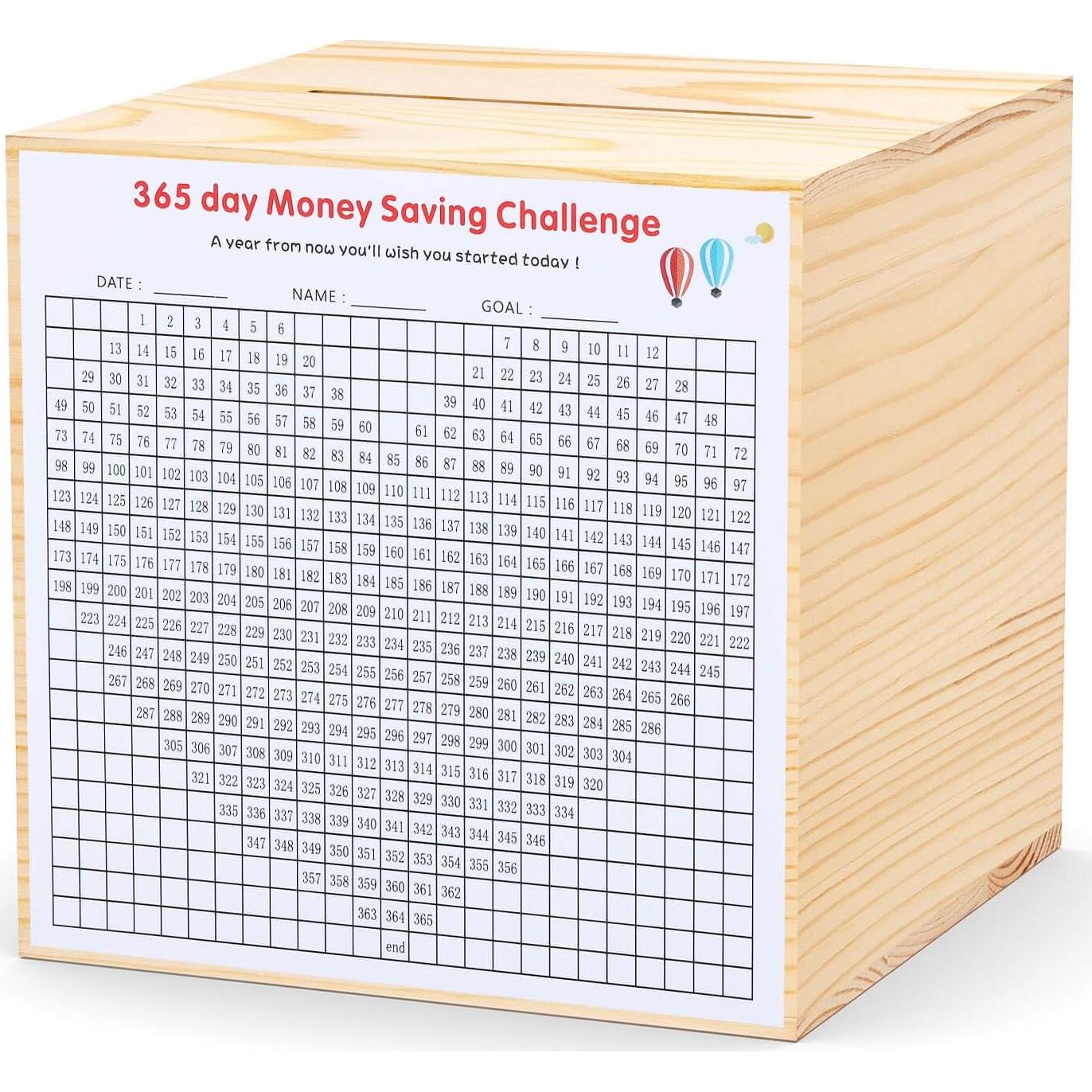 Banco de Ahorro HCHANGEN de Madera Natural 12 cm