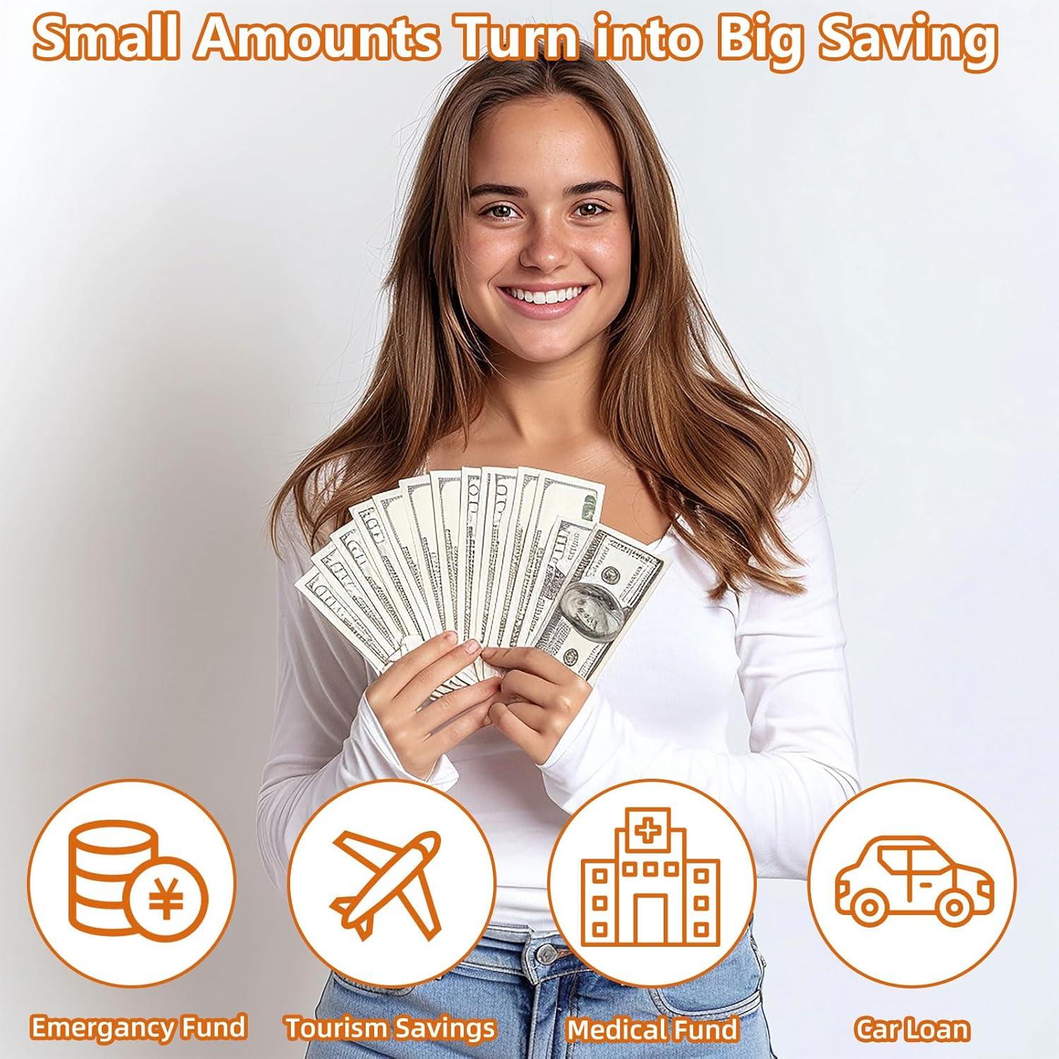 Caja de Ahorro de Madera WenmthG $10,000 - Grande con Contador