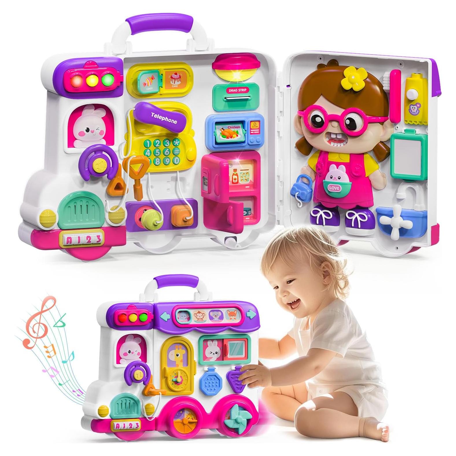 Tablero Ocupado Montessori VOILBTOY 54 en 1 para Niños 1-3 Años