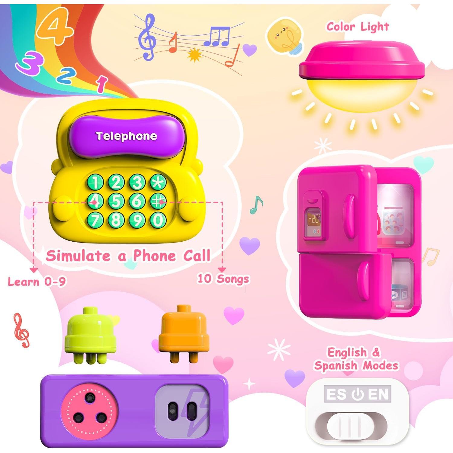 Tablero Ocupado Montessori VOILBTOY 54 en 1 para Niños 1-3 Años