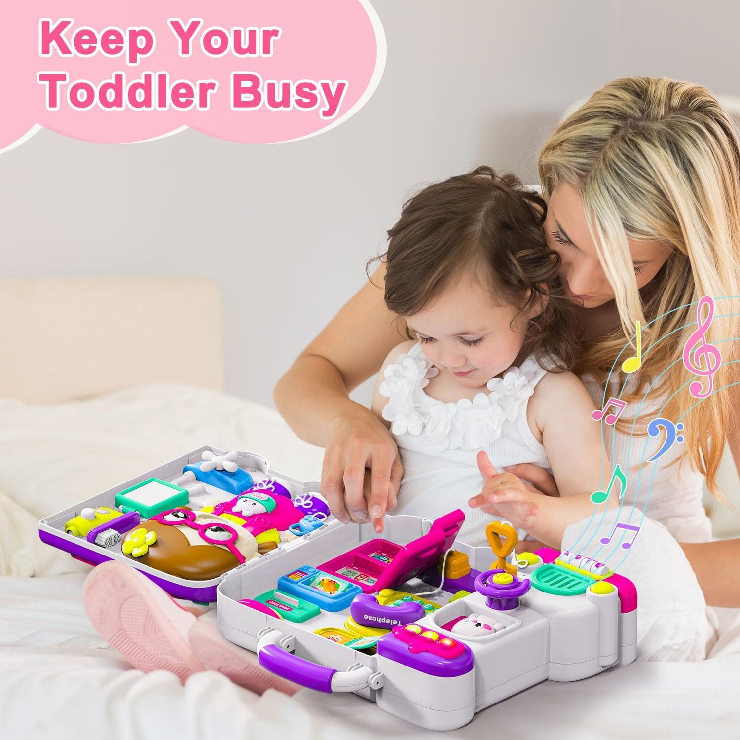 Tablero Ocupado Montessori VOILBTOY 54 en 1 para Niños 1-3 Años