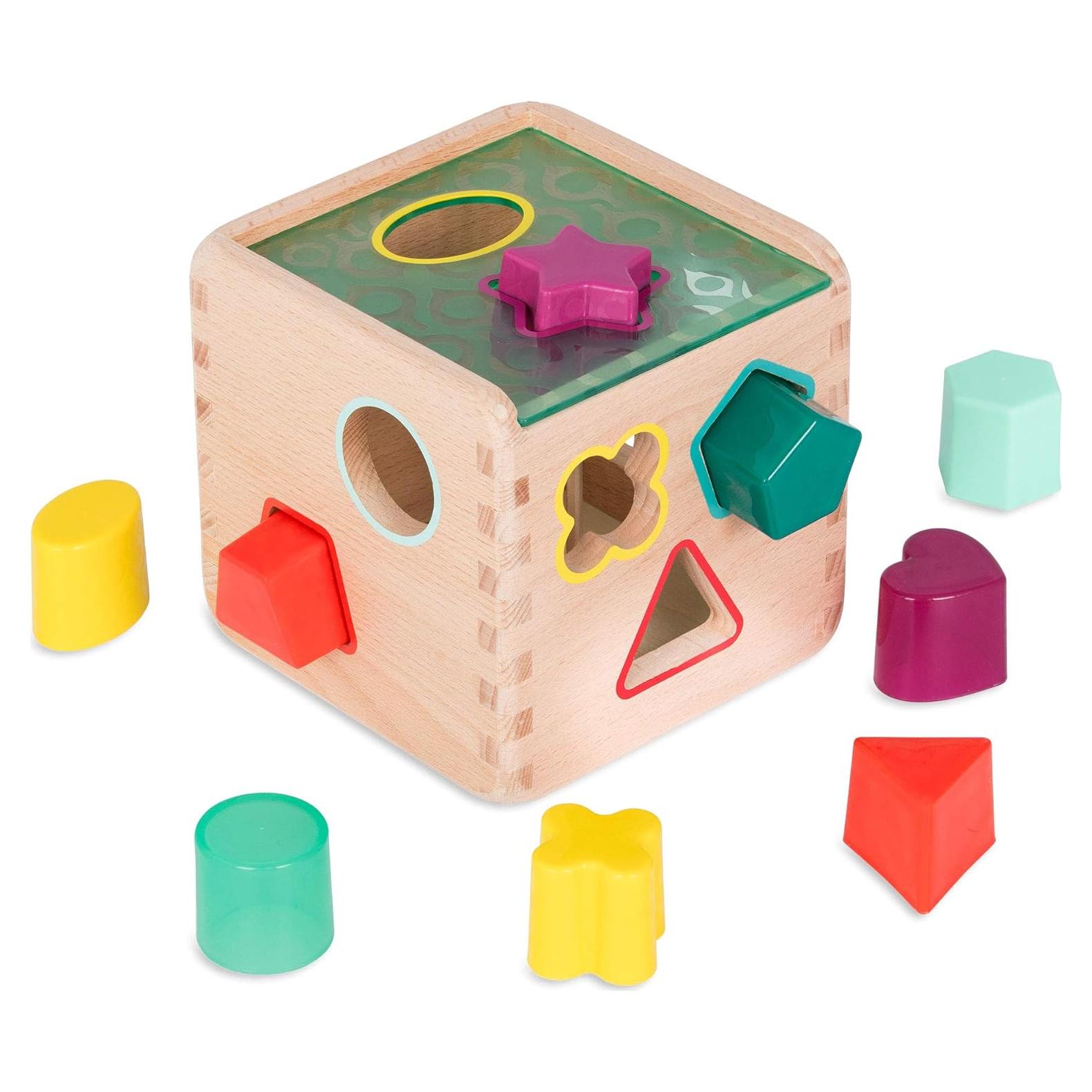 Cubo Clasificador de Formas de Madera B. toys - 9 Formas Coloridas