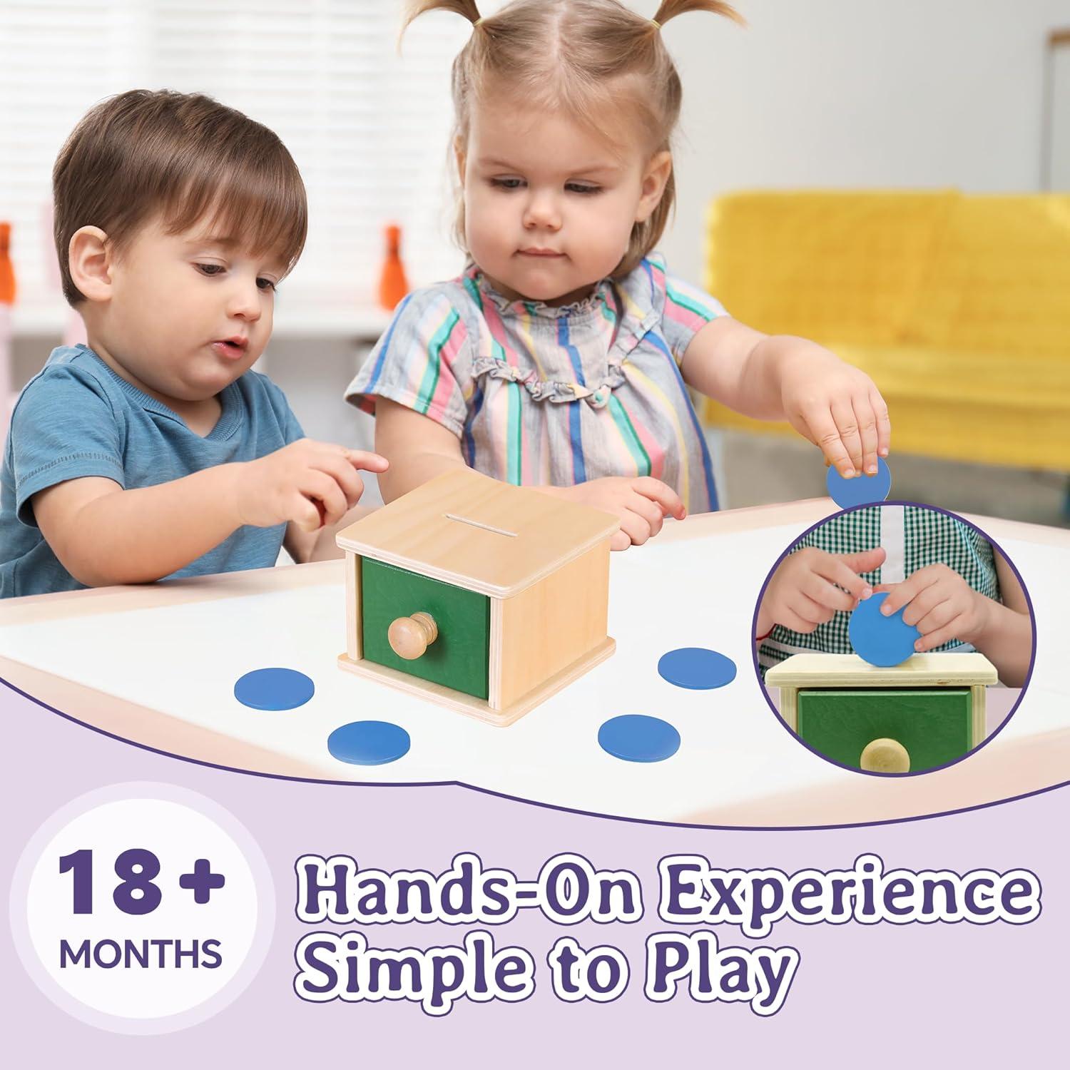 Caja de Monedas de Madera Kinder Park 18+ Meses Clasificador