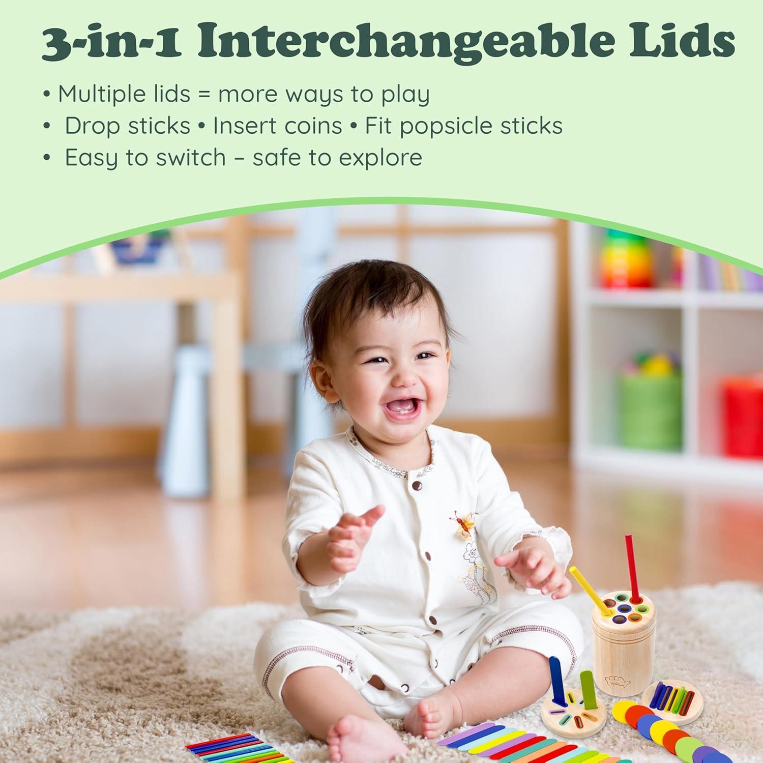 Juguete Montessori Bublo Baby 46 Piezas Madera Educativo 1-3 Años