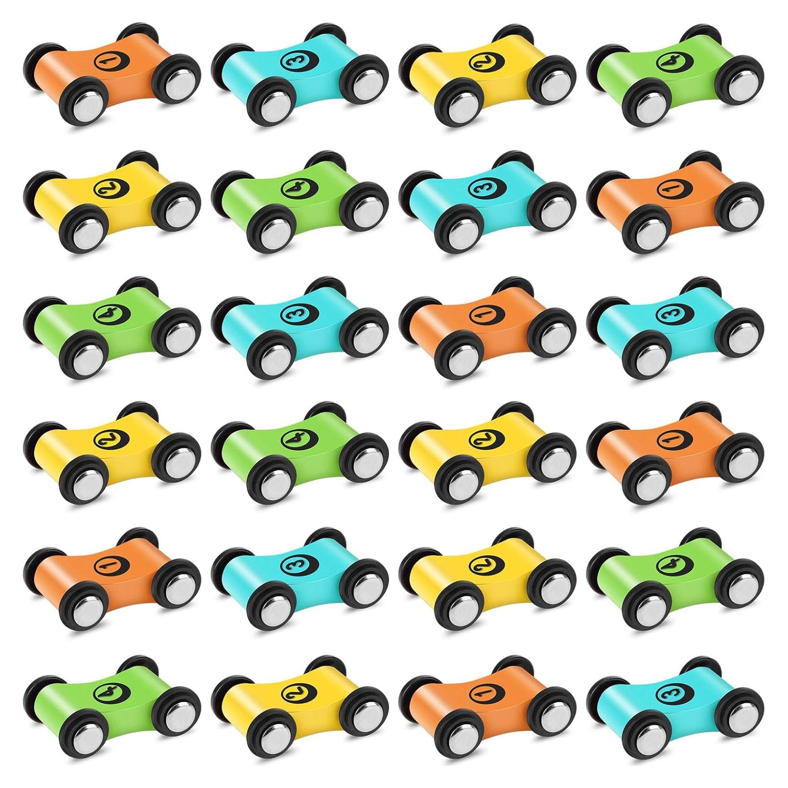 24 Coches de Madera XLSXEXCL para Rampa - Juguete Infantil