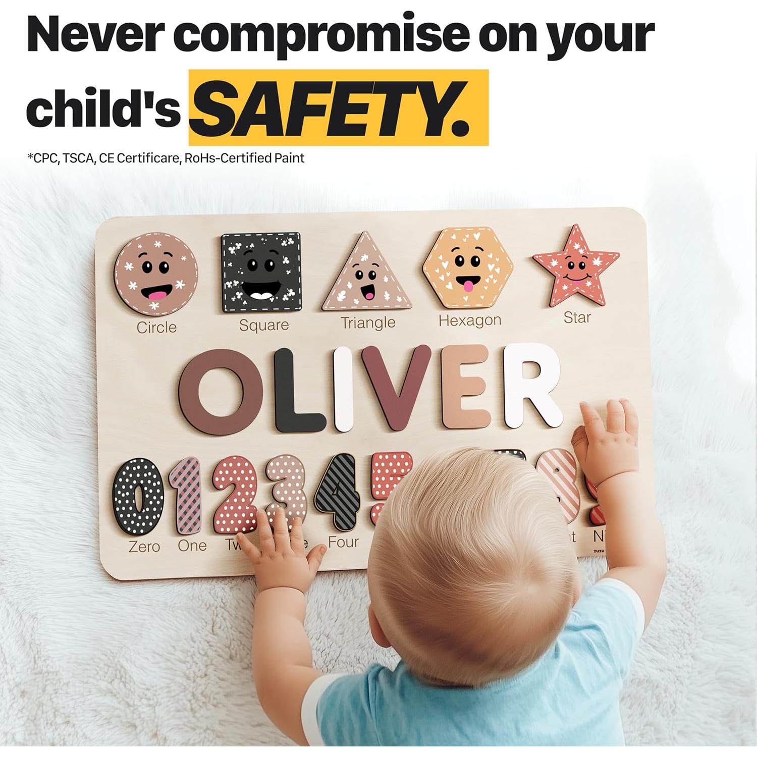 Rompecabezas de Nombre Personalizado Zuzu Puzzle - Madera Educativo