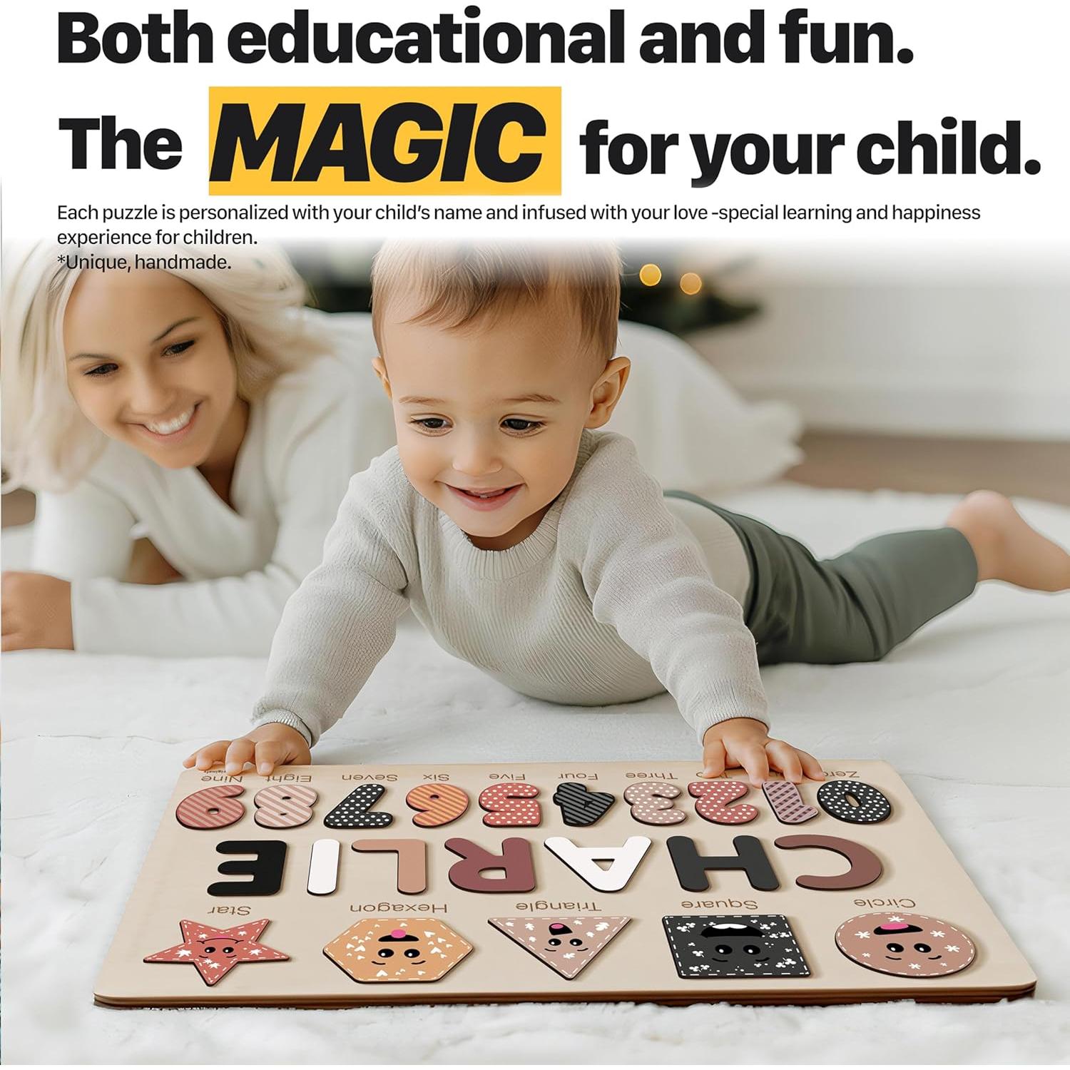 Rompecabezas de Nombre Personalizado Zuzu Puzzle - Madera Educativo