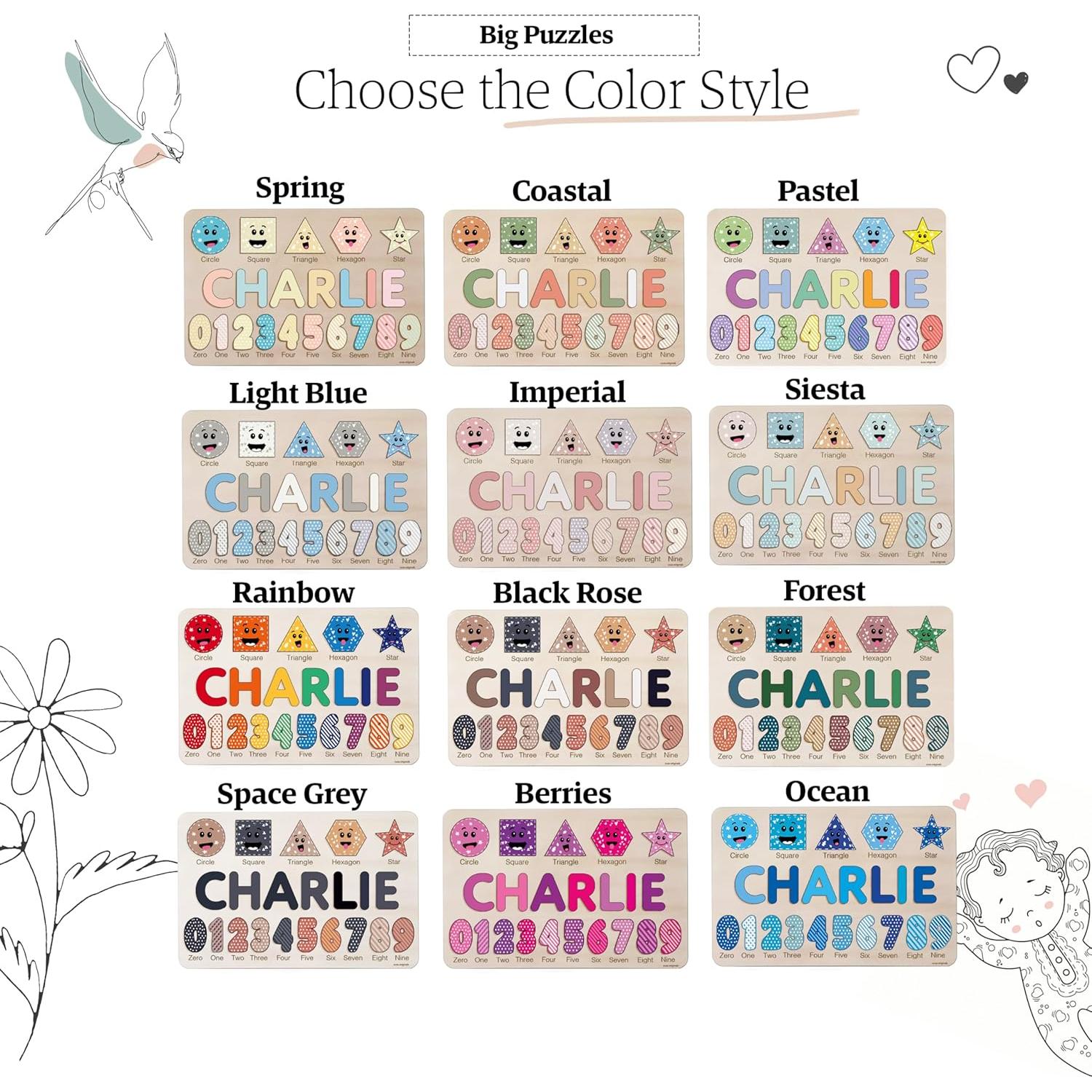 Rompecabezas de Nombre Personalizado Zuzu Puzzle - Madera Educativo