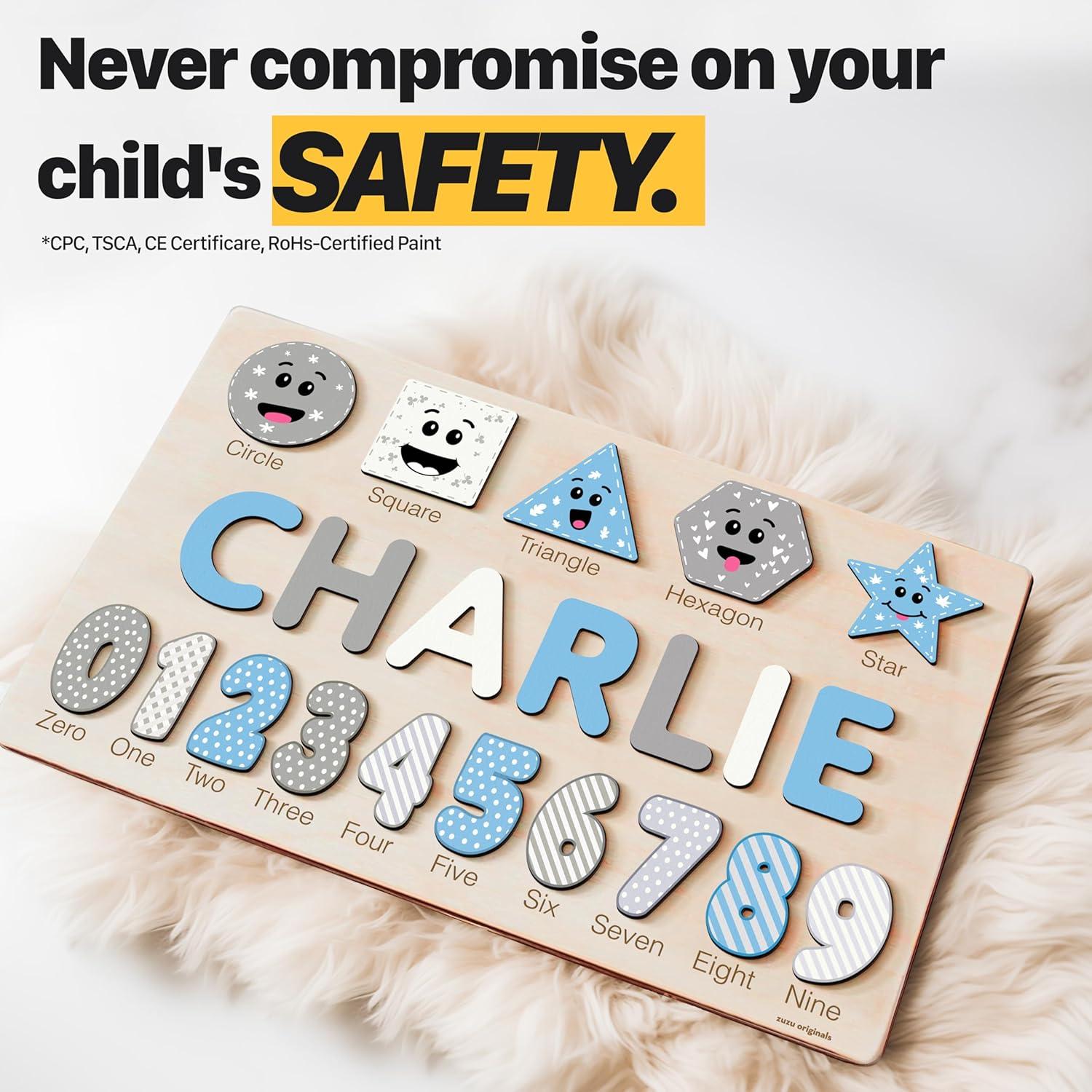 Rompecabezas Personalizado de Madera Zuzu Puzzle para Bebés