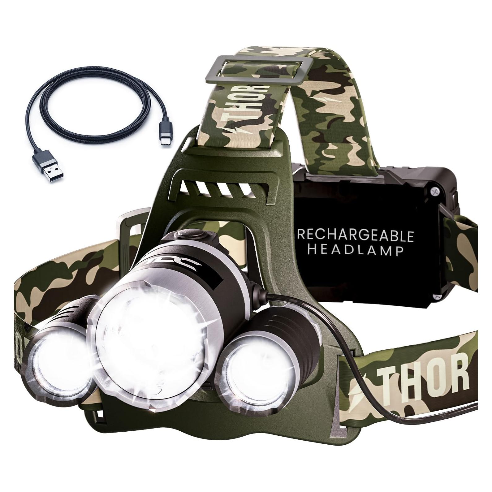 Linterna Frontal TDC THOR-FG 1080 Lúmenes Recargable IP54