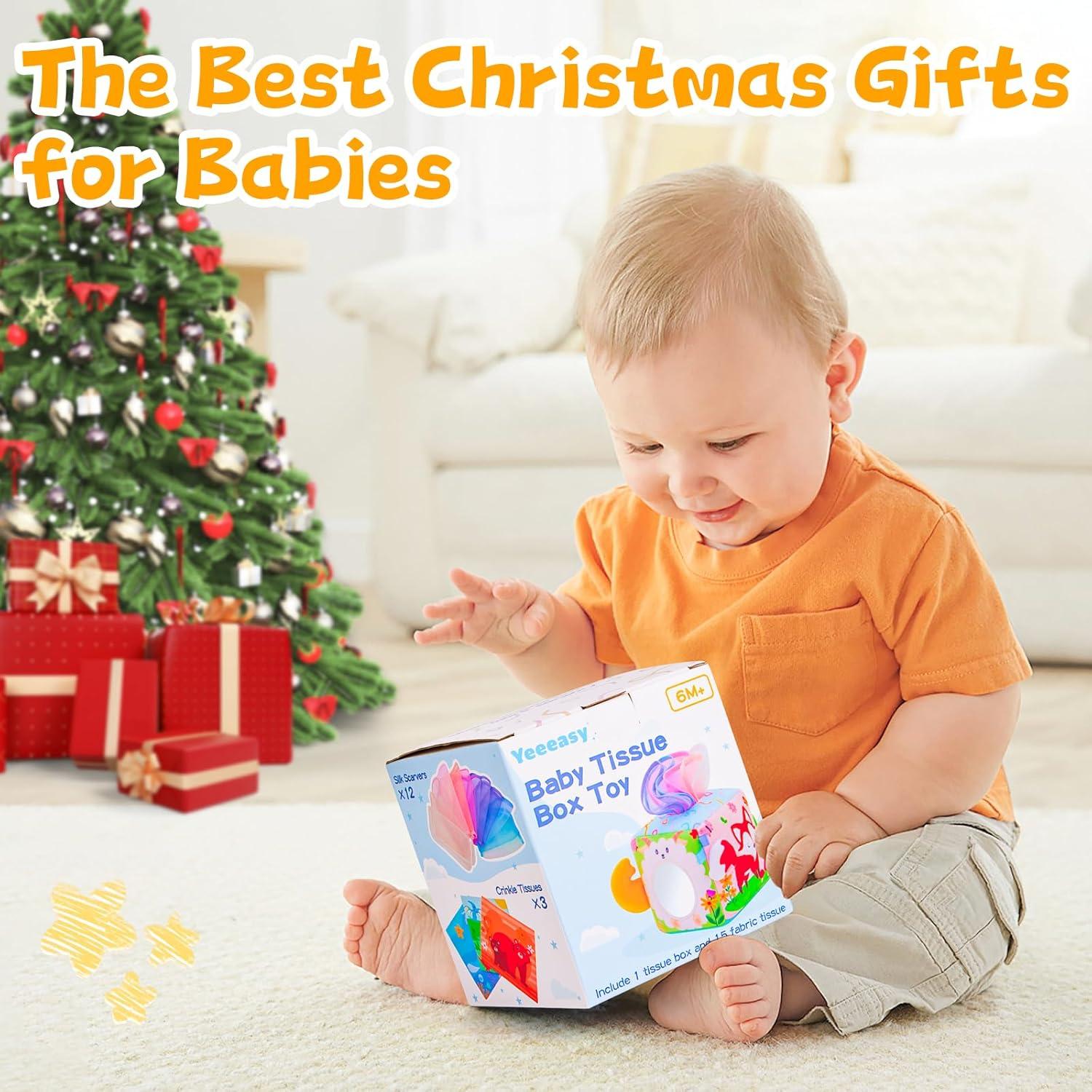 Juguete Sensorial de Caja de Pañuelos Yeeeasy para Bebés