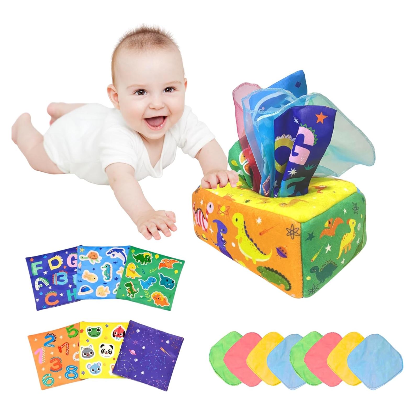 Juguete Sensorial Montessori ILA JOY - Caja de Tejidos para Bebés