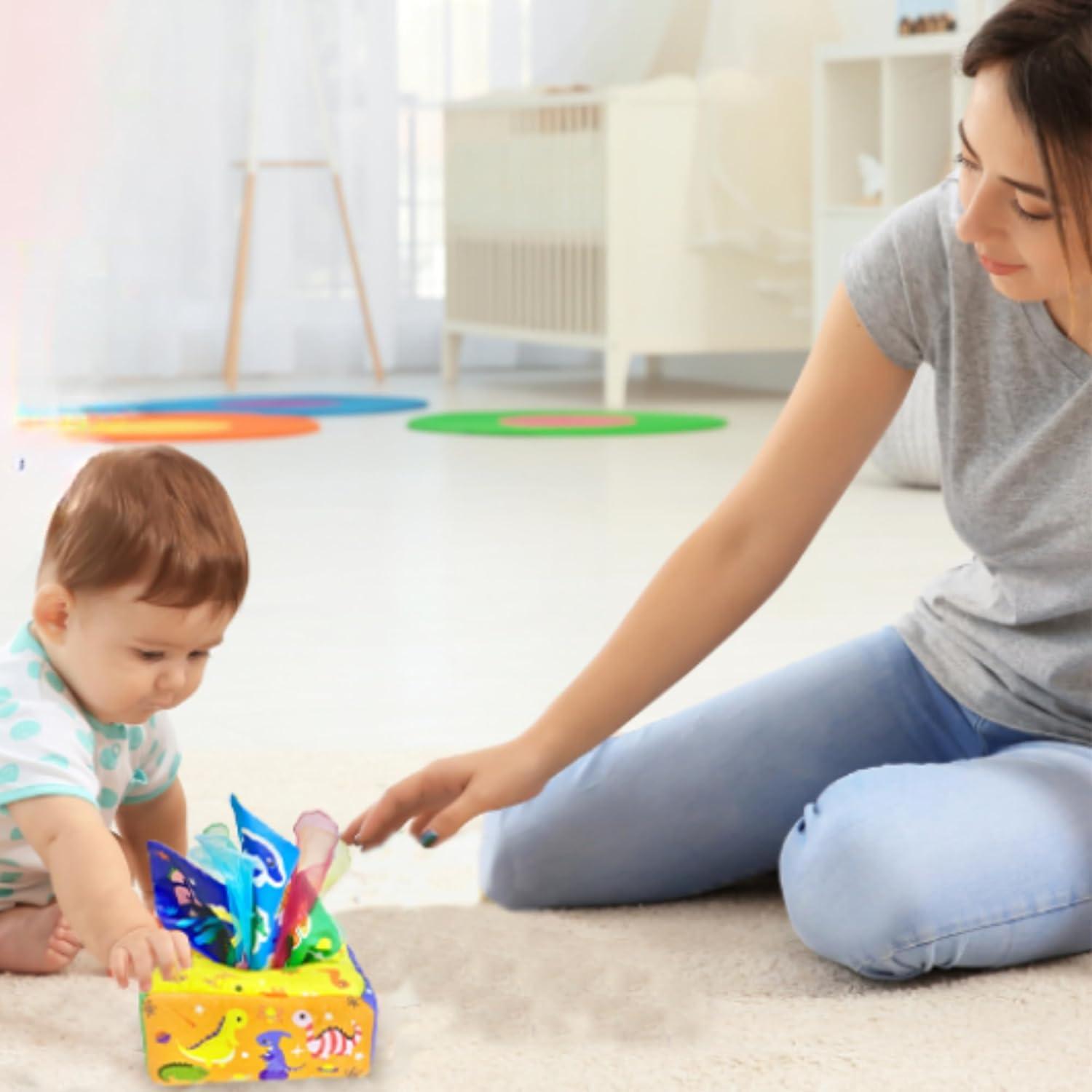 Juguete Sensorial Montessori ILA JOY - Caja de Tejidos para Bebés
