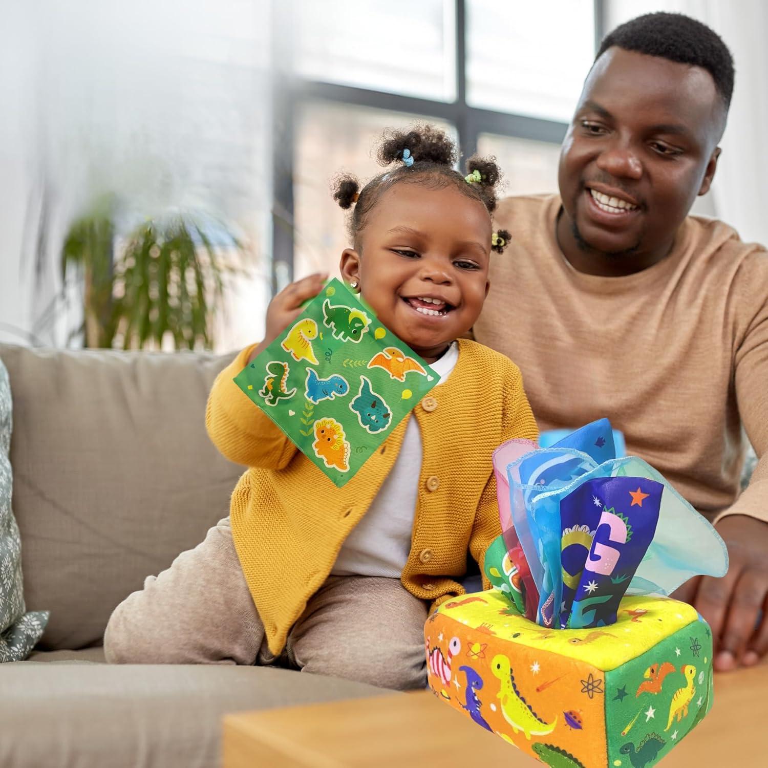 Juguete Sensorial Montessori ILA JOY - Caja de Tejidos para Bebés