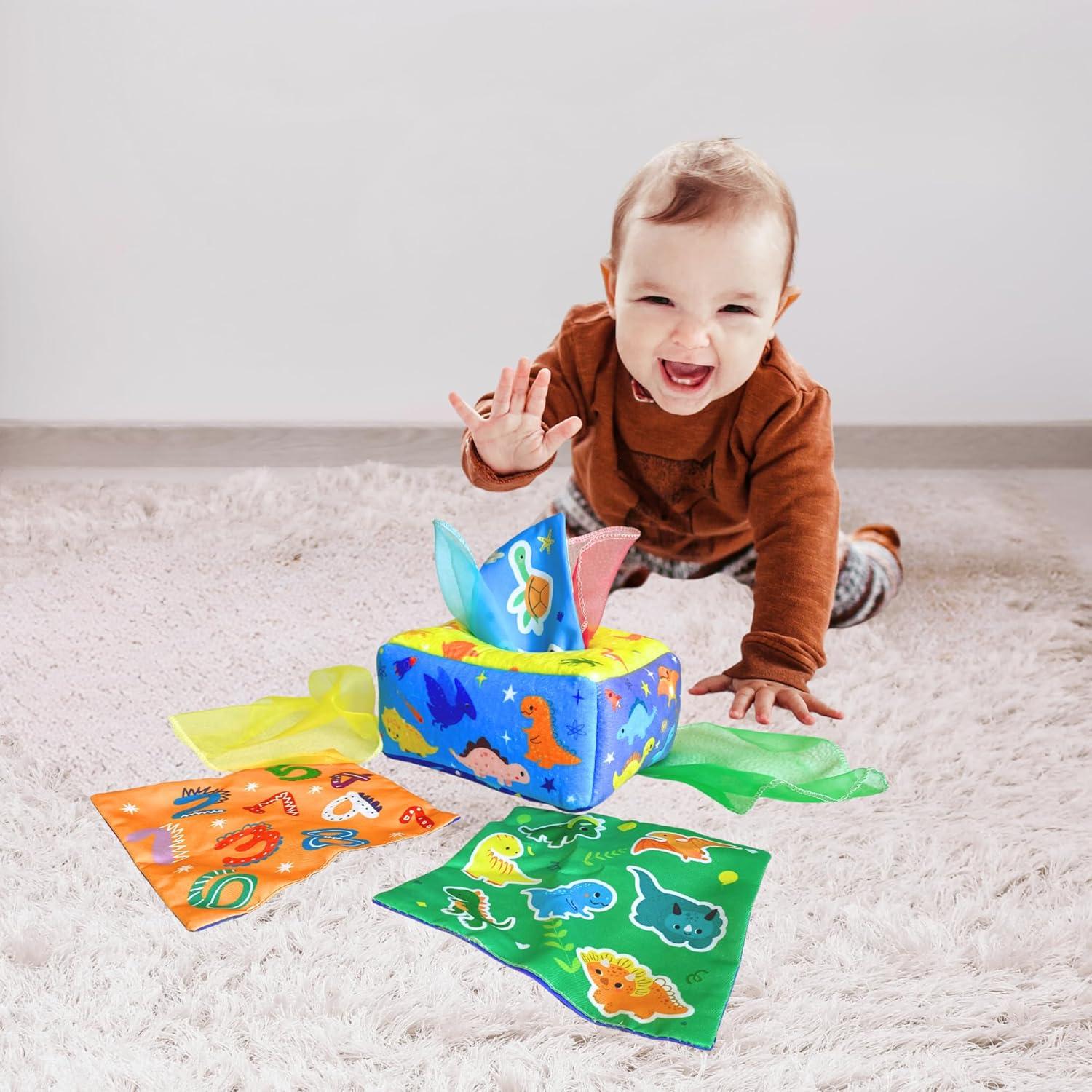 Juguete Sensorial Montessori ILA JOY - Caja de Tejidos para Bebés