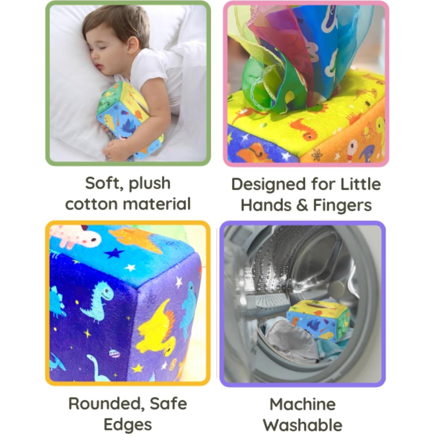 Juguete Sensorial Montessori ILA JOY - Caja de Tejidos para Bebés