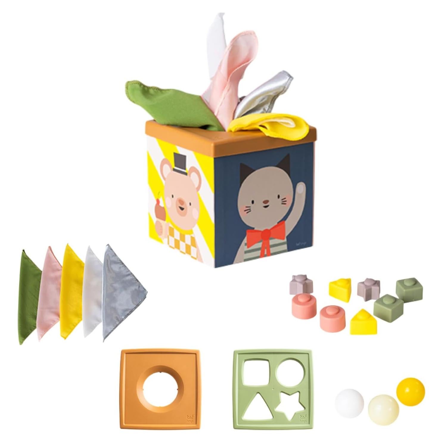 Cubo de Actividades Montessori Taf Toys 16 Piezas para Bebés