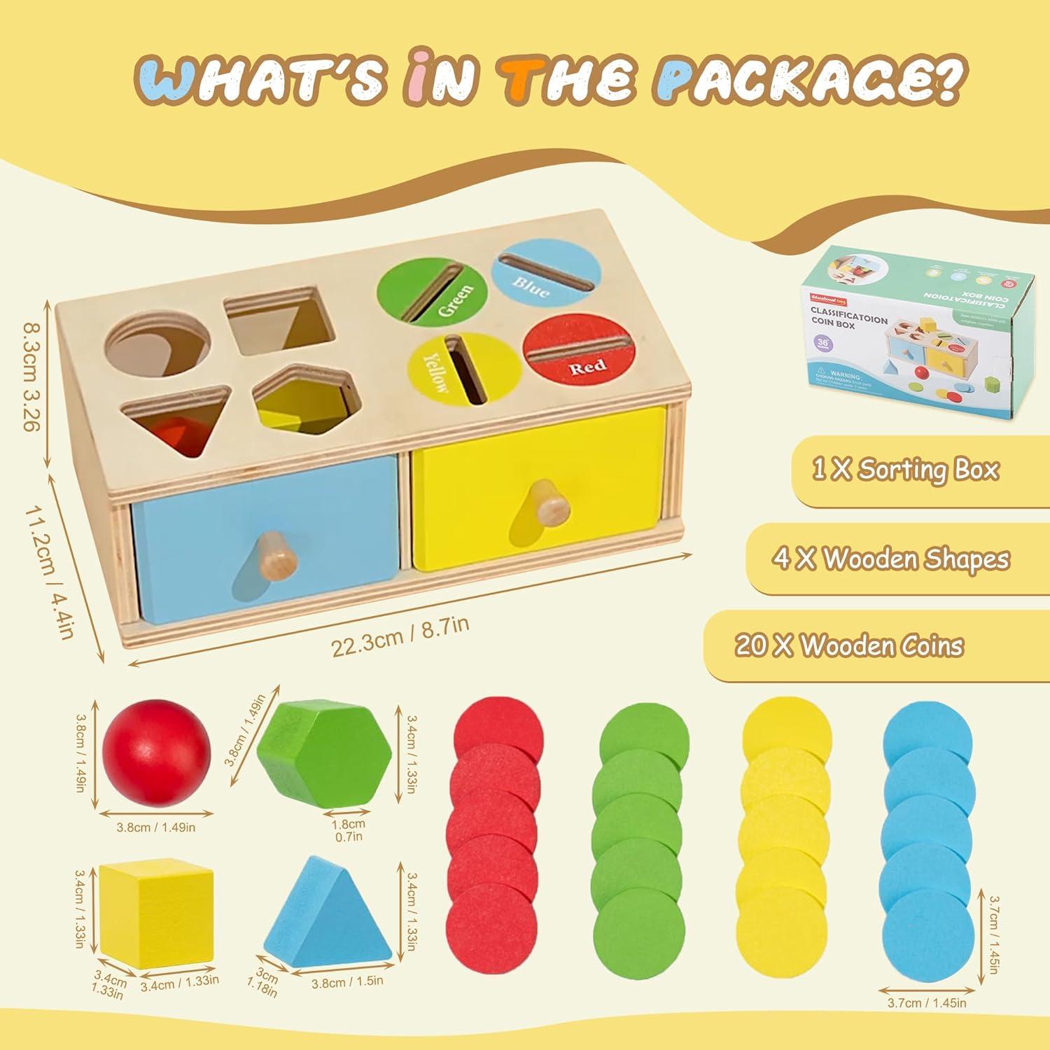 Juguetes Montessori Biottro - Clasificador de Formas y Colores