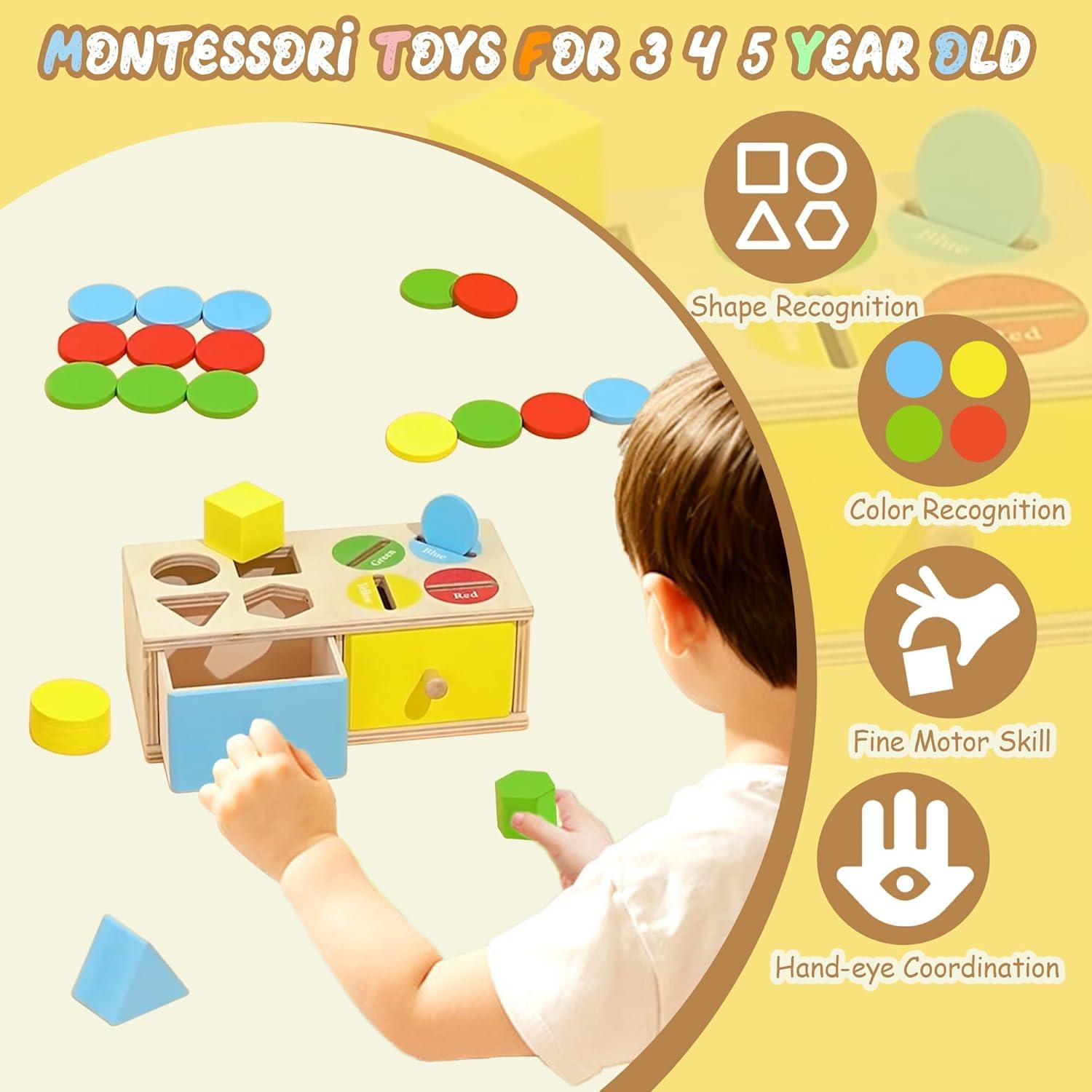 Juguetes Montessori Biottro - Clasificador de Formas y Colores