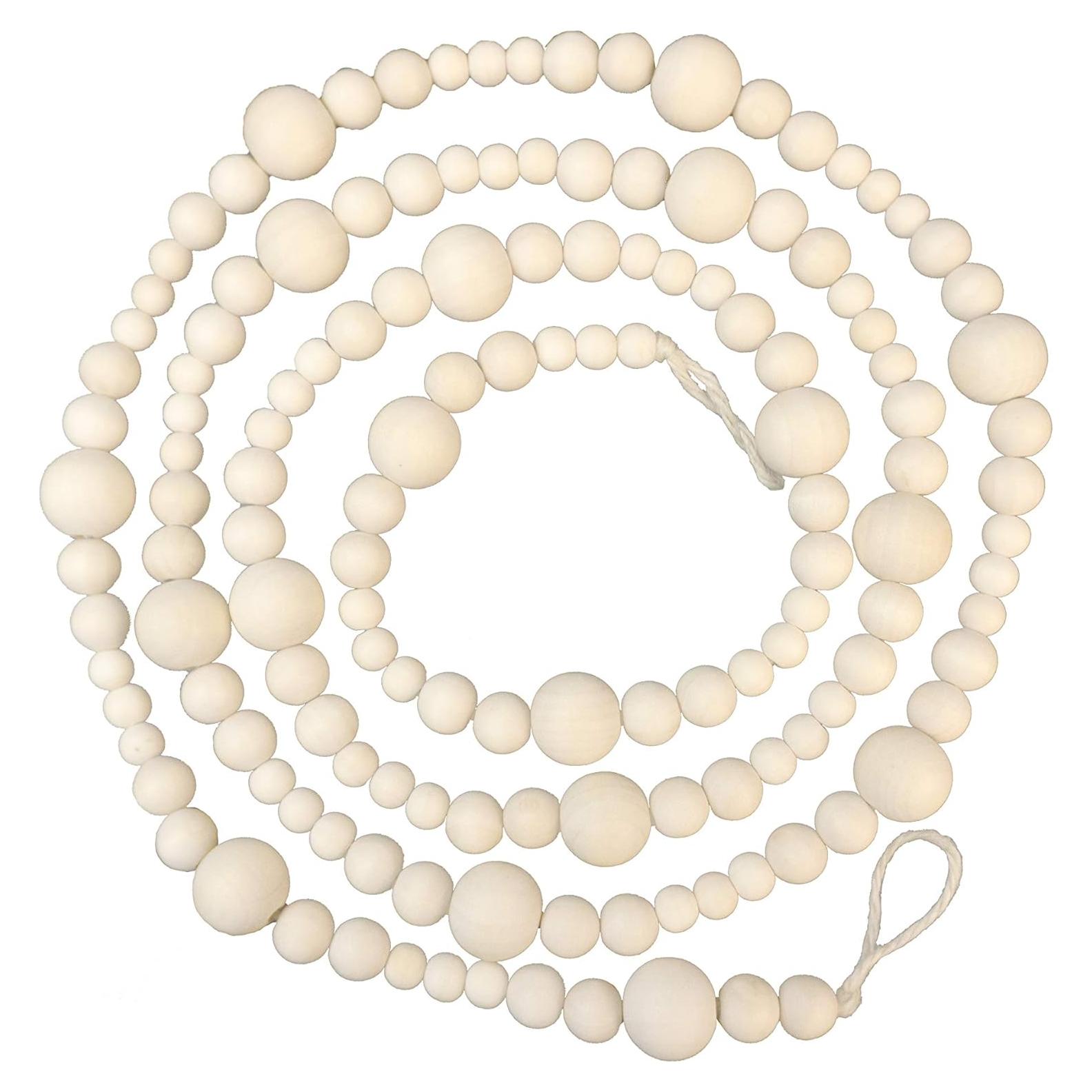 Guirnalda de Cuentas de Madera Natural DualFerv 213 cm Decoración Boho