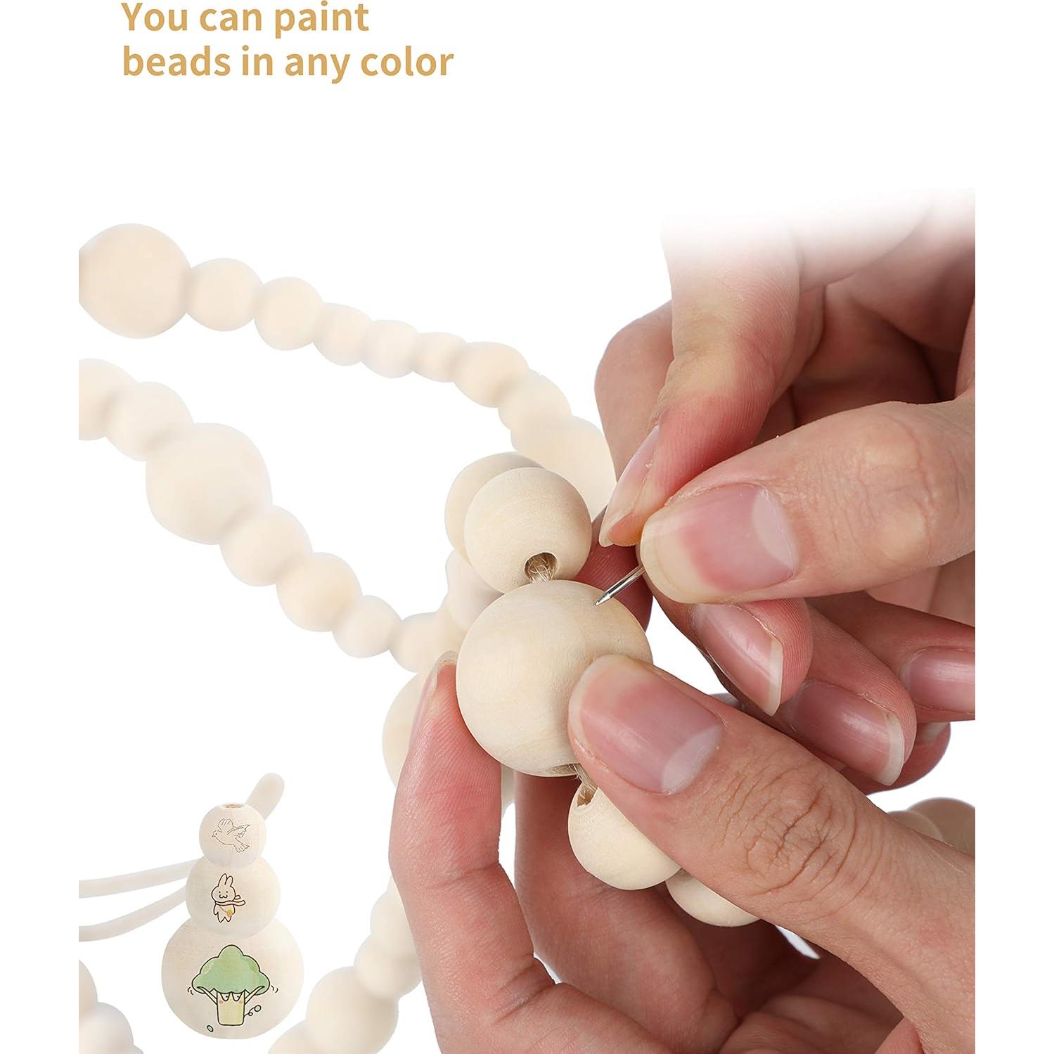 Guirnalda de Cuentas de Madera Natural DualFerv 213 cm Decoración Boho