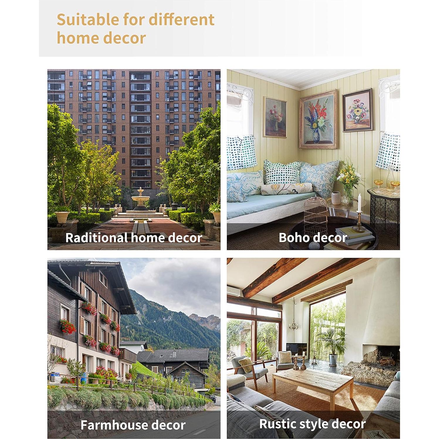 Guirnalda de Cuentas de Madera Natural DualFerv 213 cm Decoración Boho