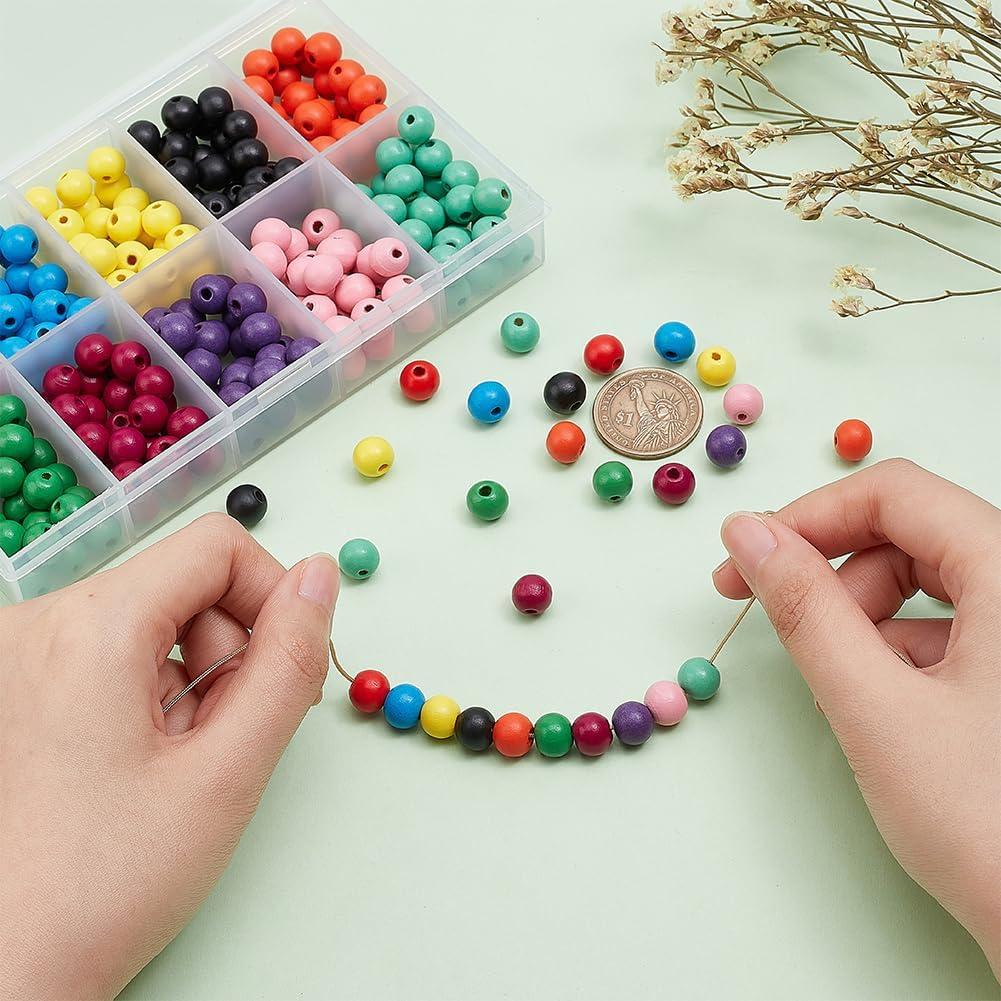 Perlas de Madera de Colores PH PandaHall 250pcs 10mm