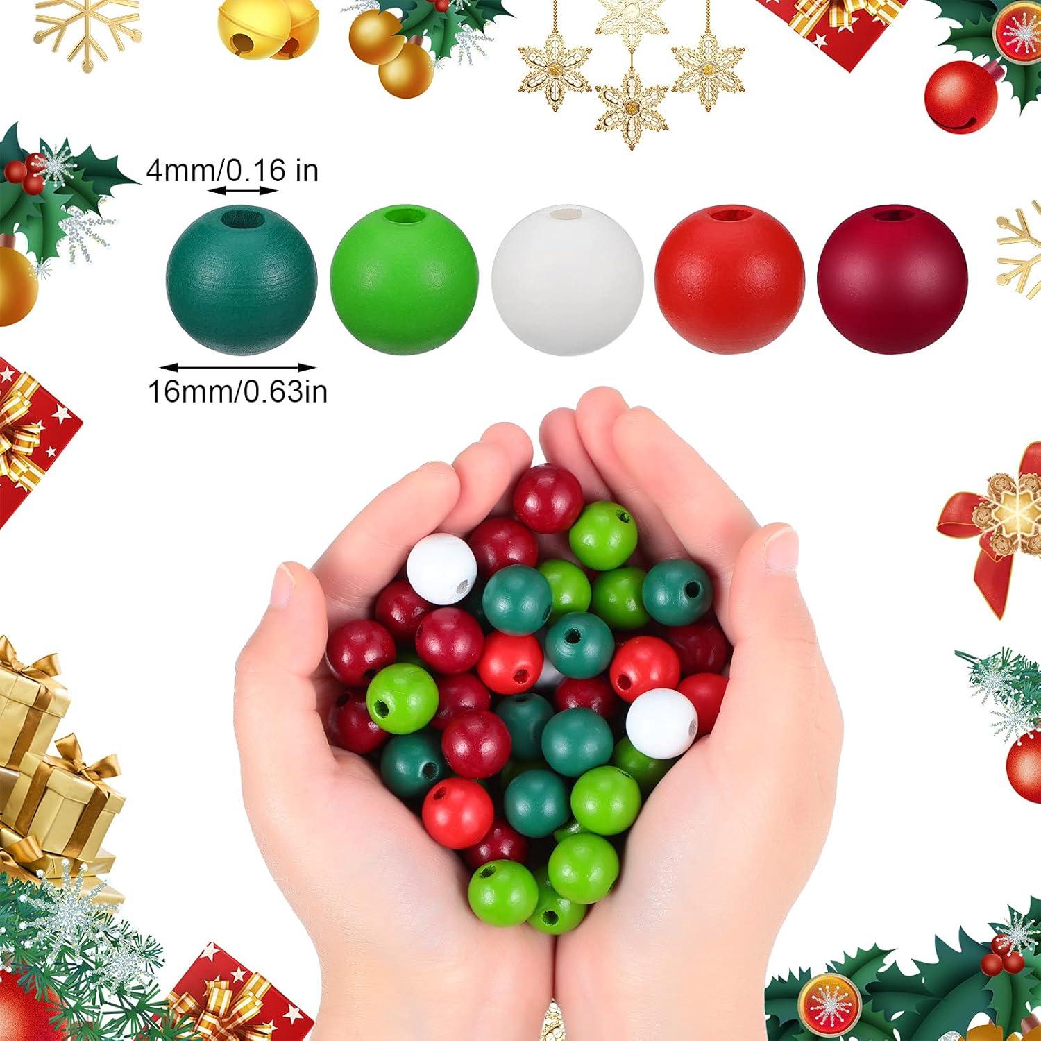 Jetec 160 Perlas de Madera Coloridas 16mm para Manualidades